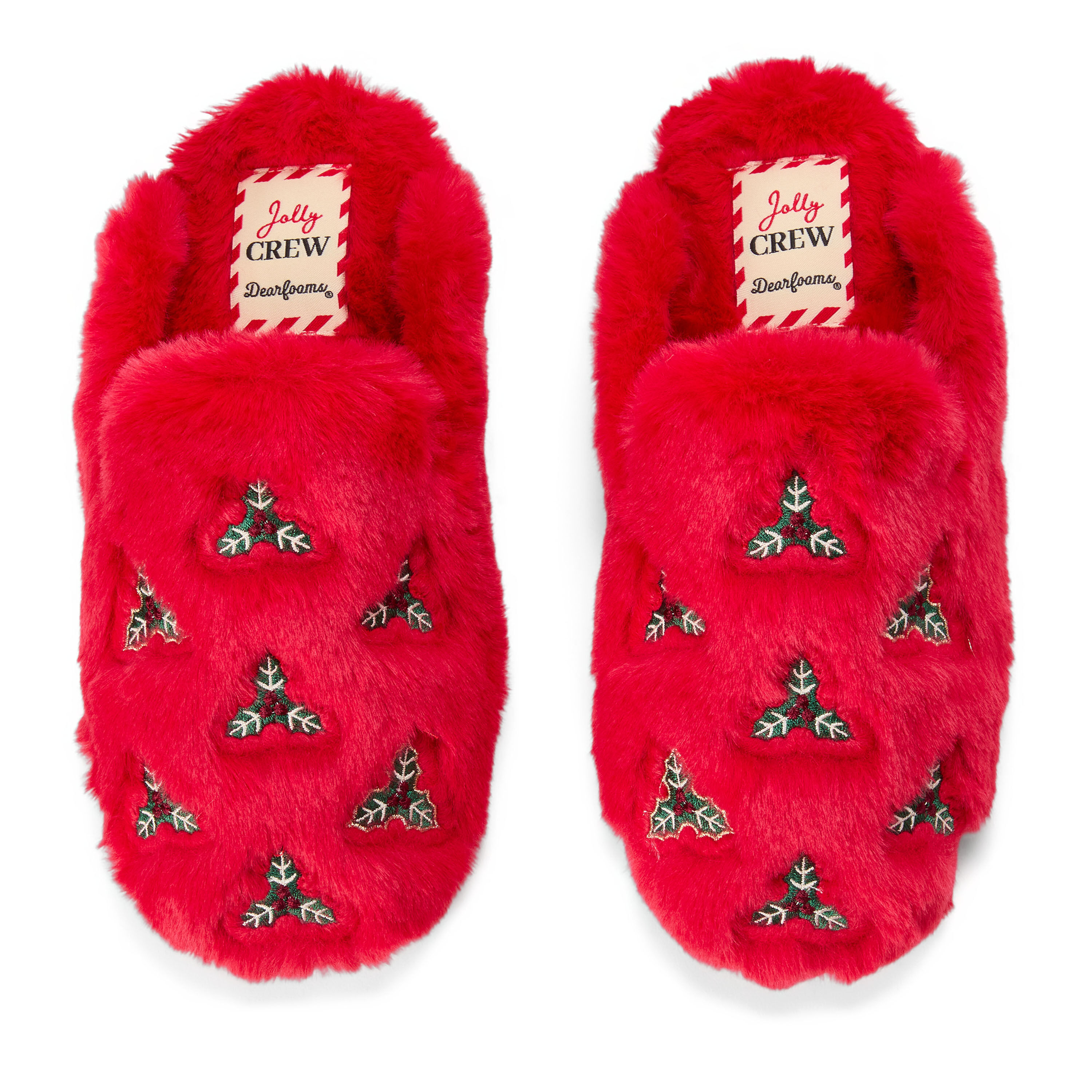 Women's Holiday Fur Shaped Tab Scuff
