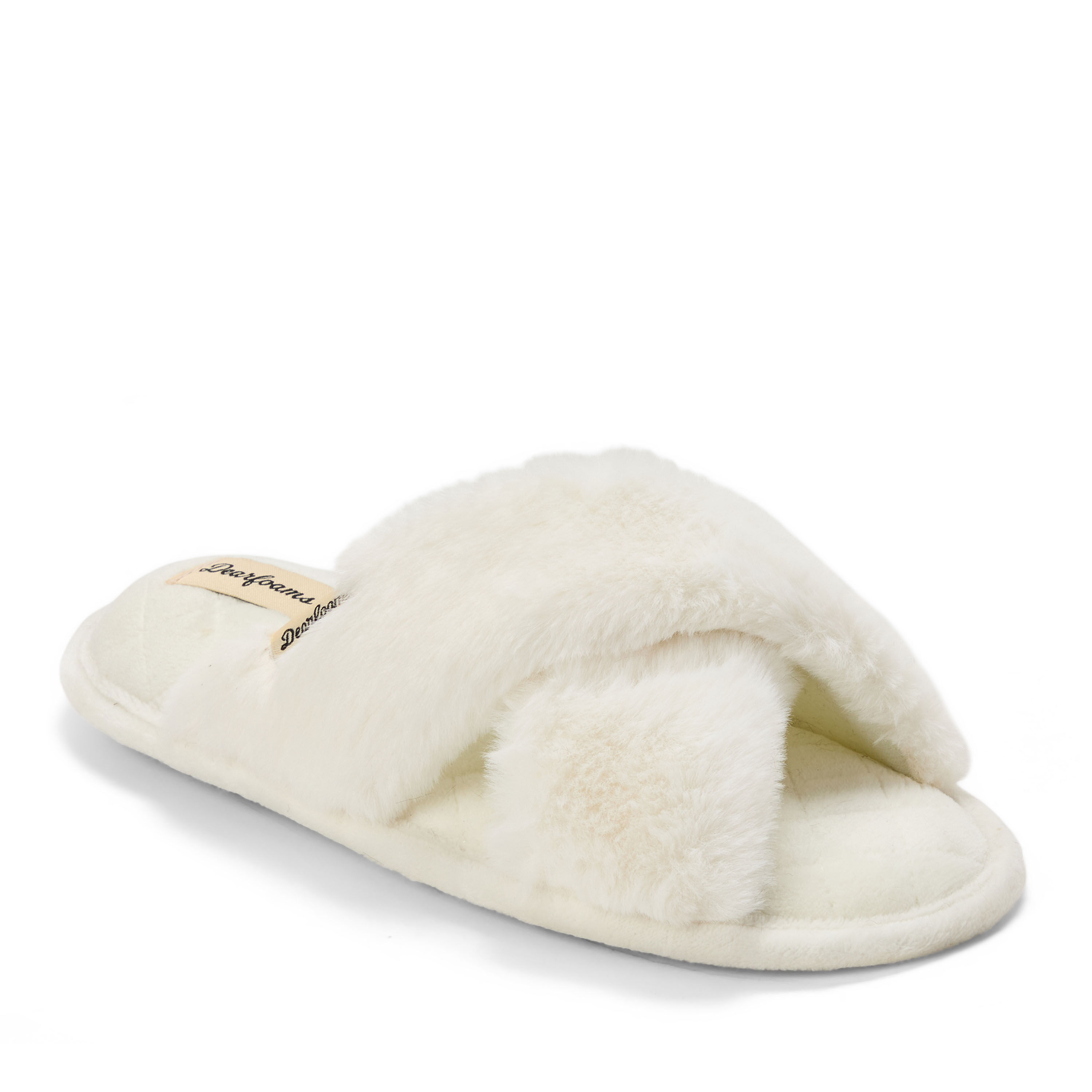 Women's Jessica Furry Crossband Slide Slipper