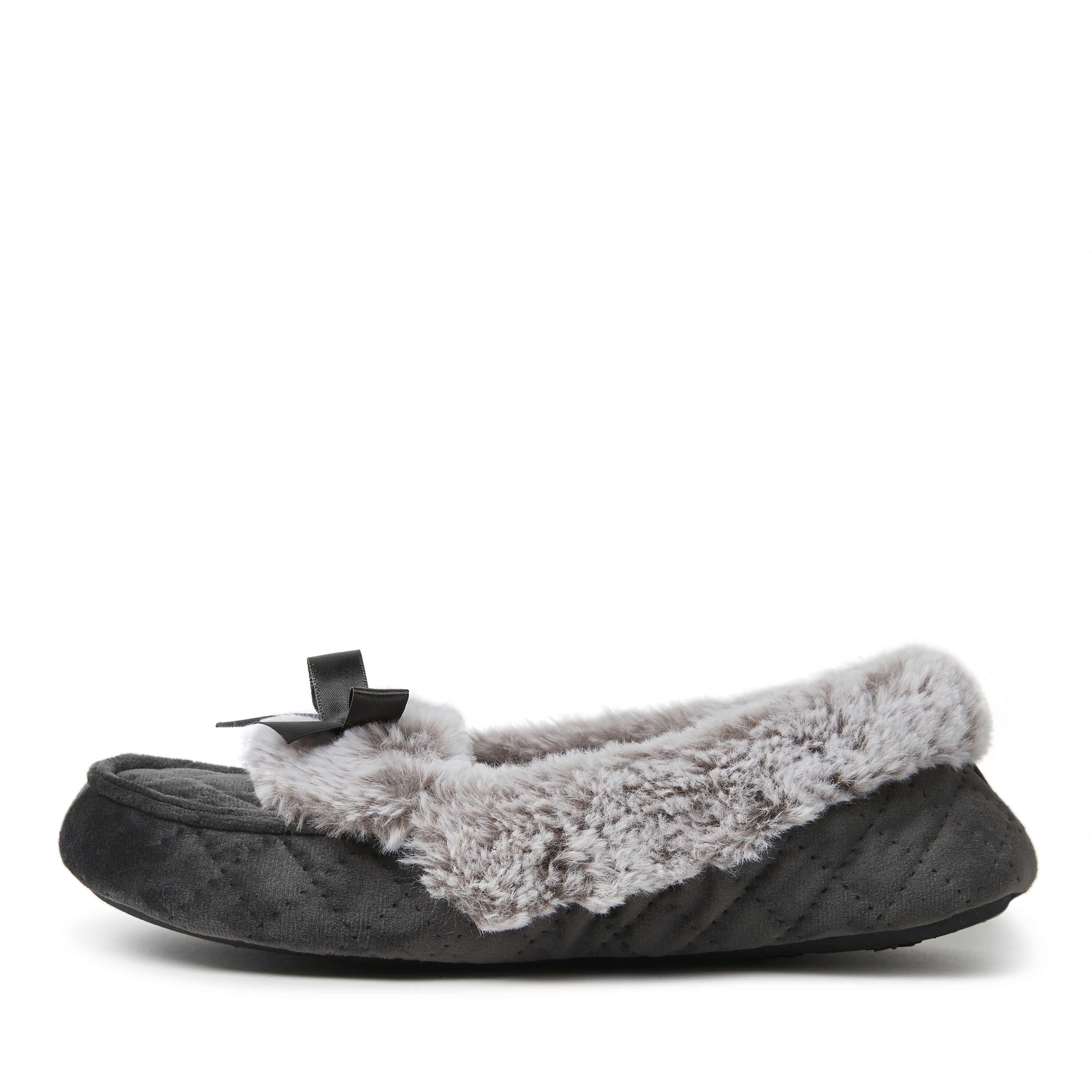 Women's Quilted Velour Moccasin