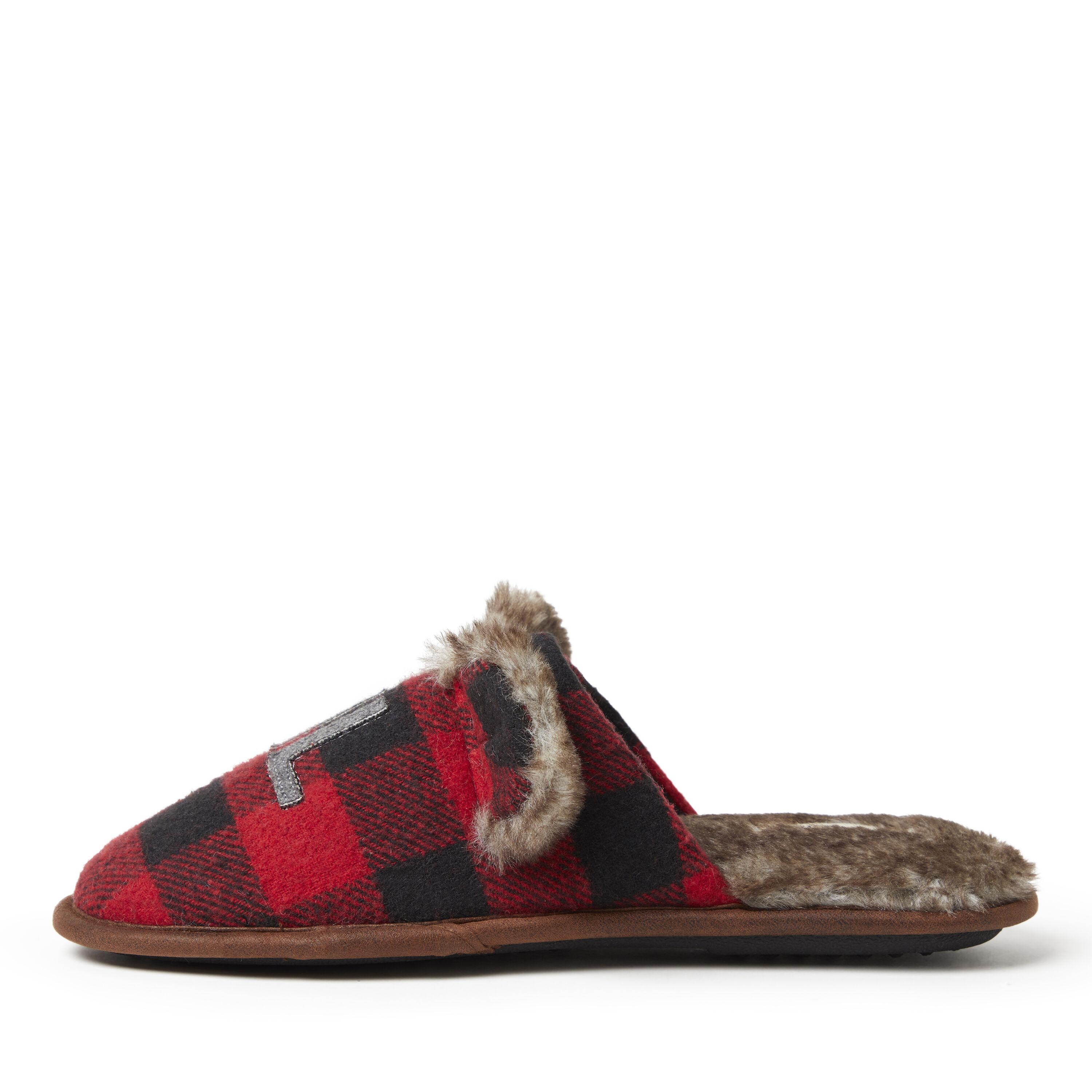 Unisex Buffalo Check Lil Bear Scuff Slipper