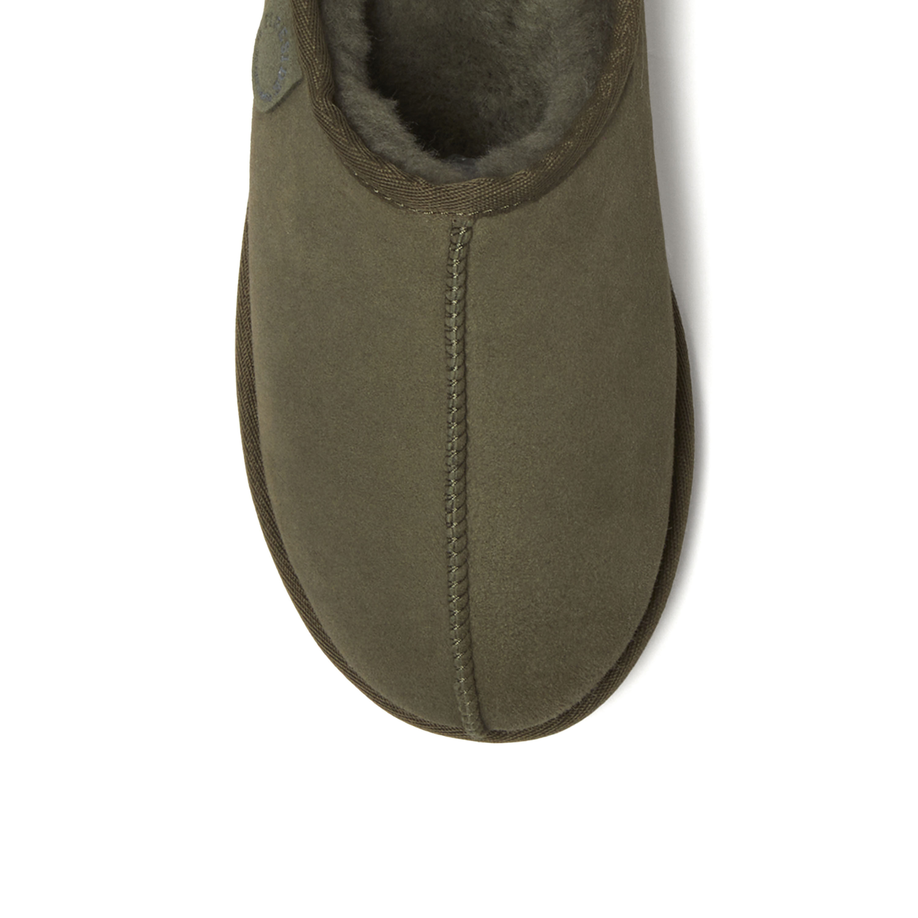 Men's Fireside by Dearfoams Grafton Genuine Shearling Clog Slipper with Woven Accent