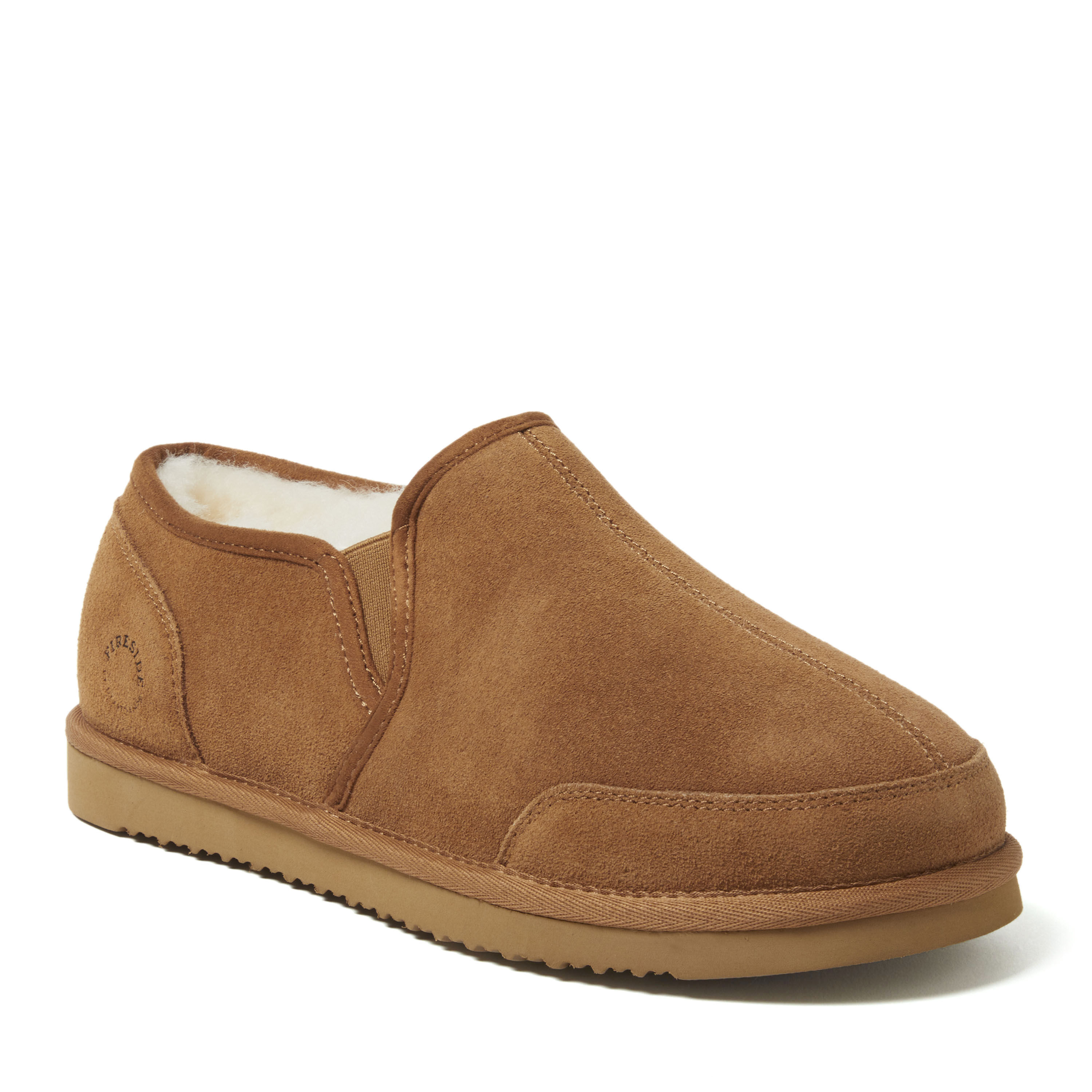 Men s Fireside by Dearfoams Ballarat Genuine Suede Closed Back