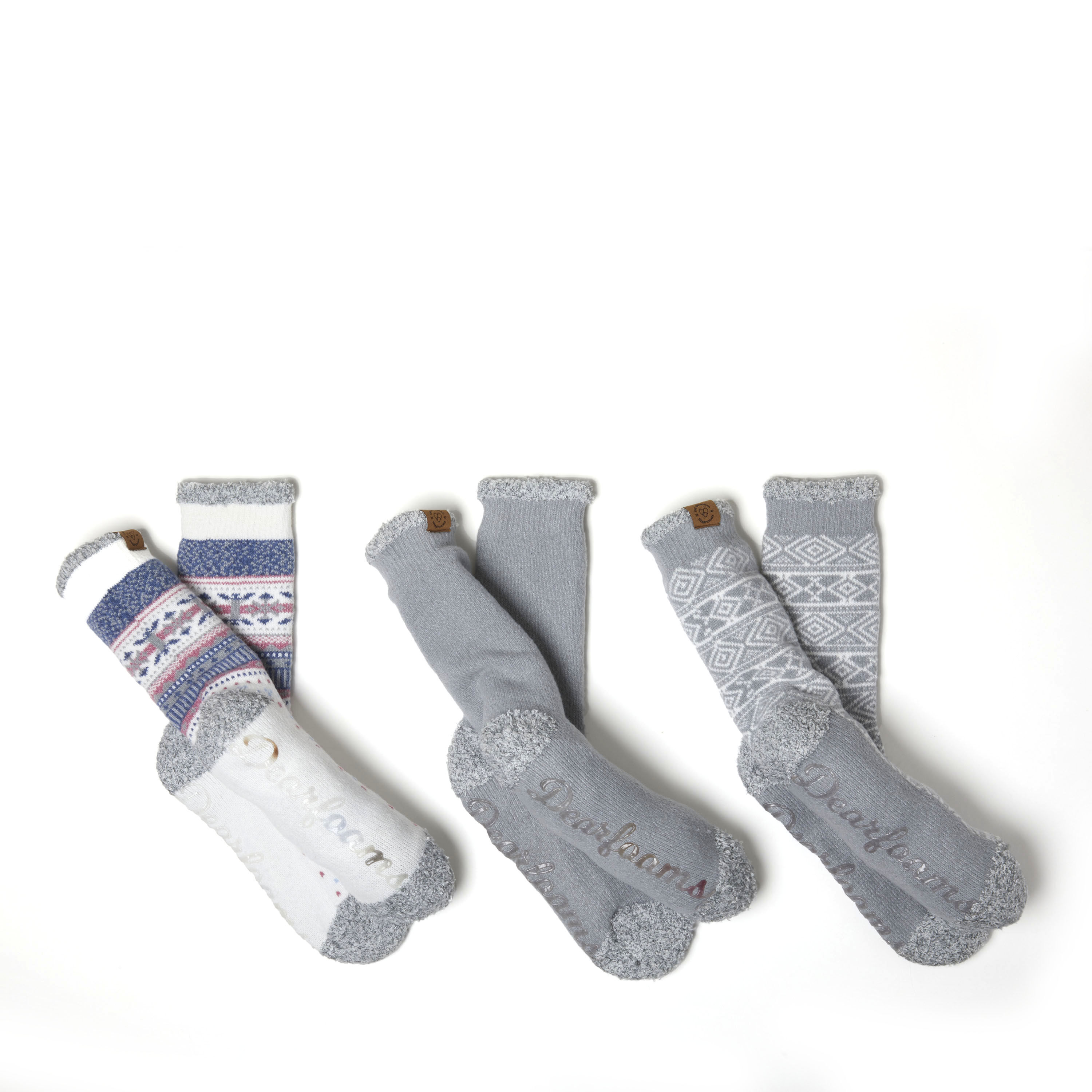 Women s Fair Isle Lounge Slipper Socks 3 pack