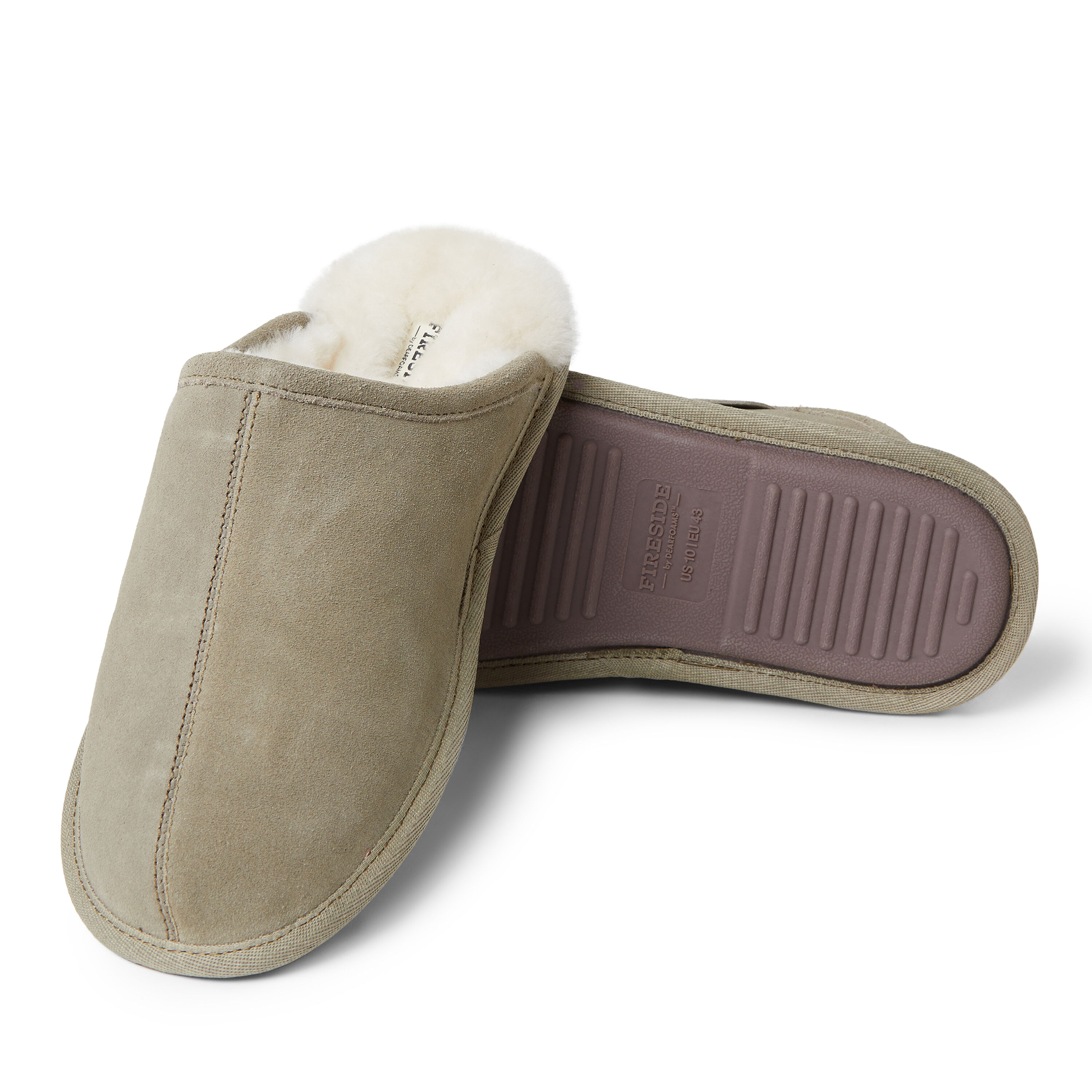 Men s Fireside by Dearfoams Warwick Genuine Shearling Scuff Slipper