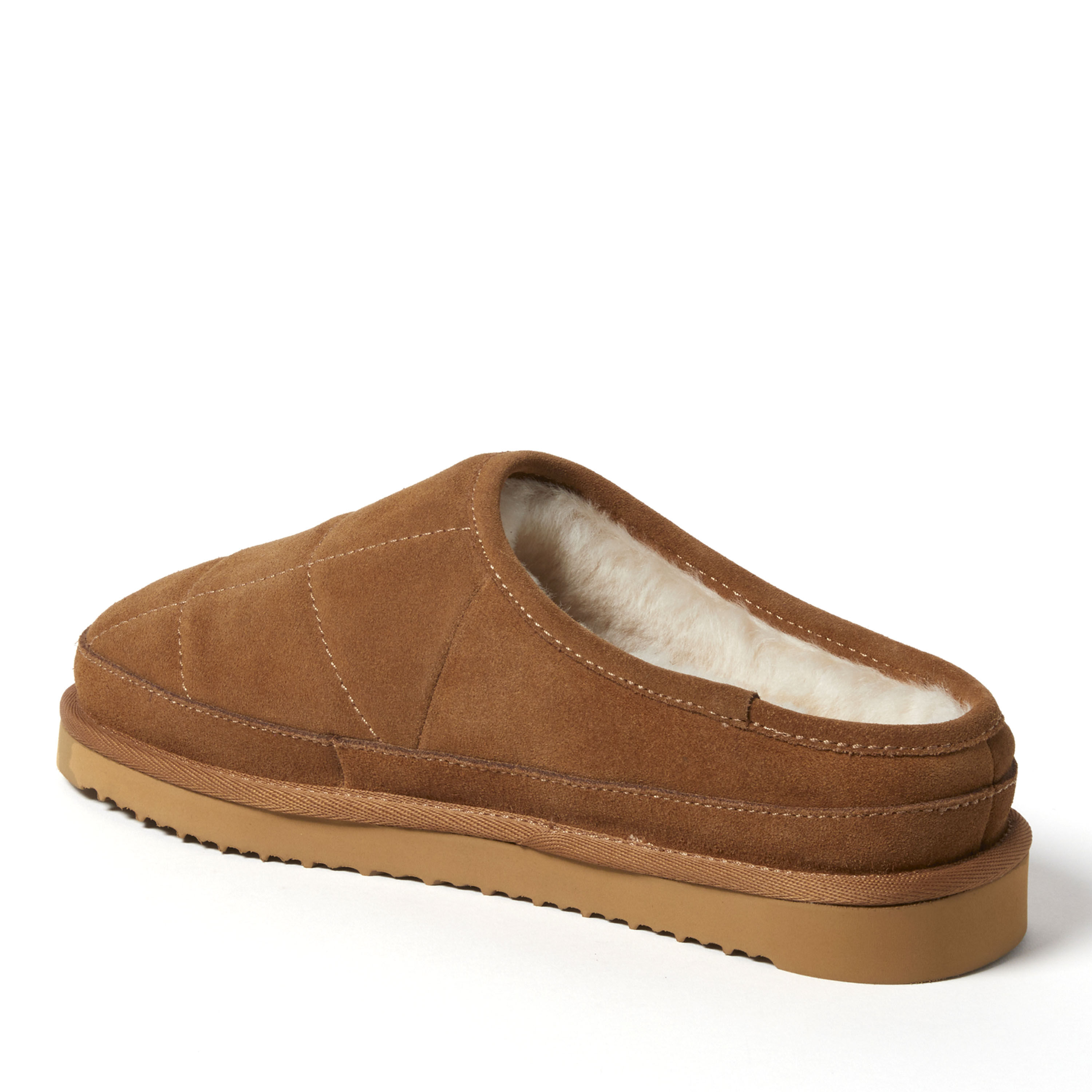 Men's Fireside by Dearfoams Grafton Quilted Genuine Shearling Clog