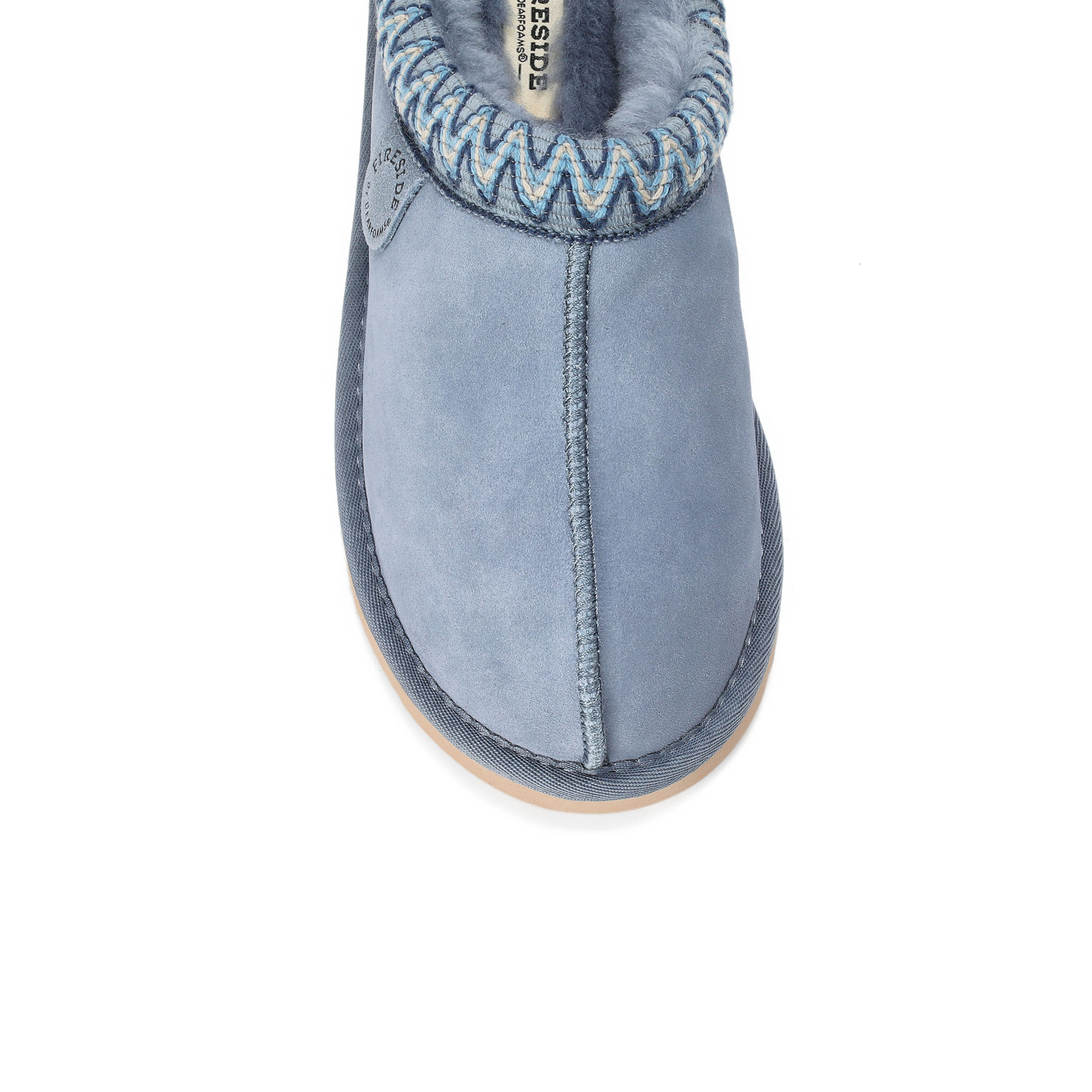 Women's Fireside by Dearfoams Greta Genuine Shearling Clog With Taping