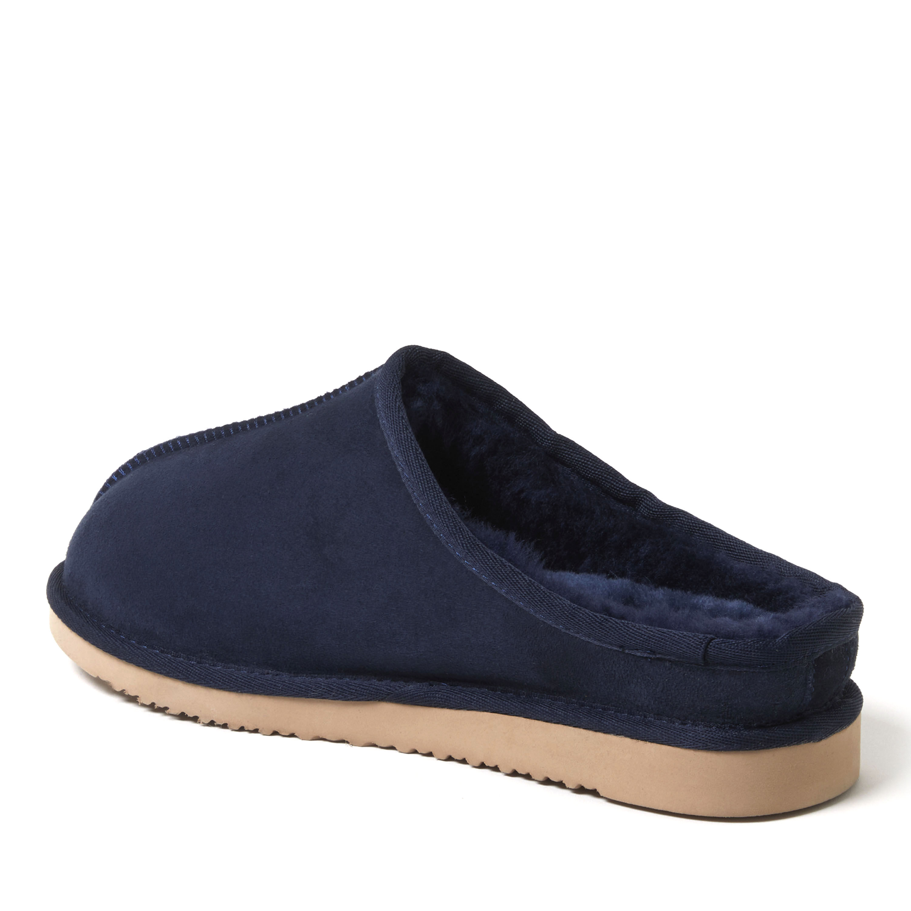 Men's Fireside by Dearfoams Grafton Genuine Shearling Clog Slipper with Woven Accent