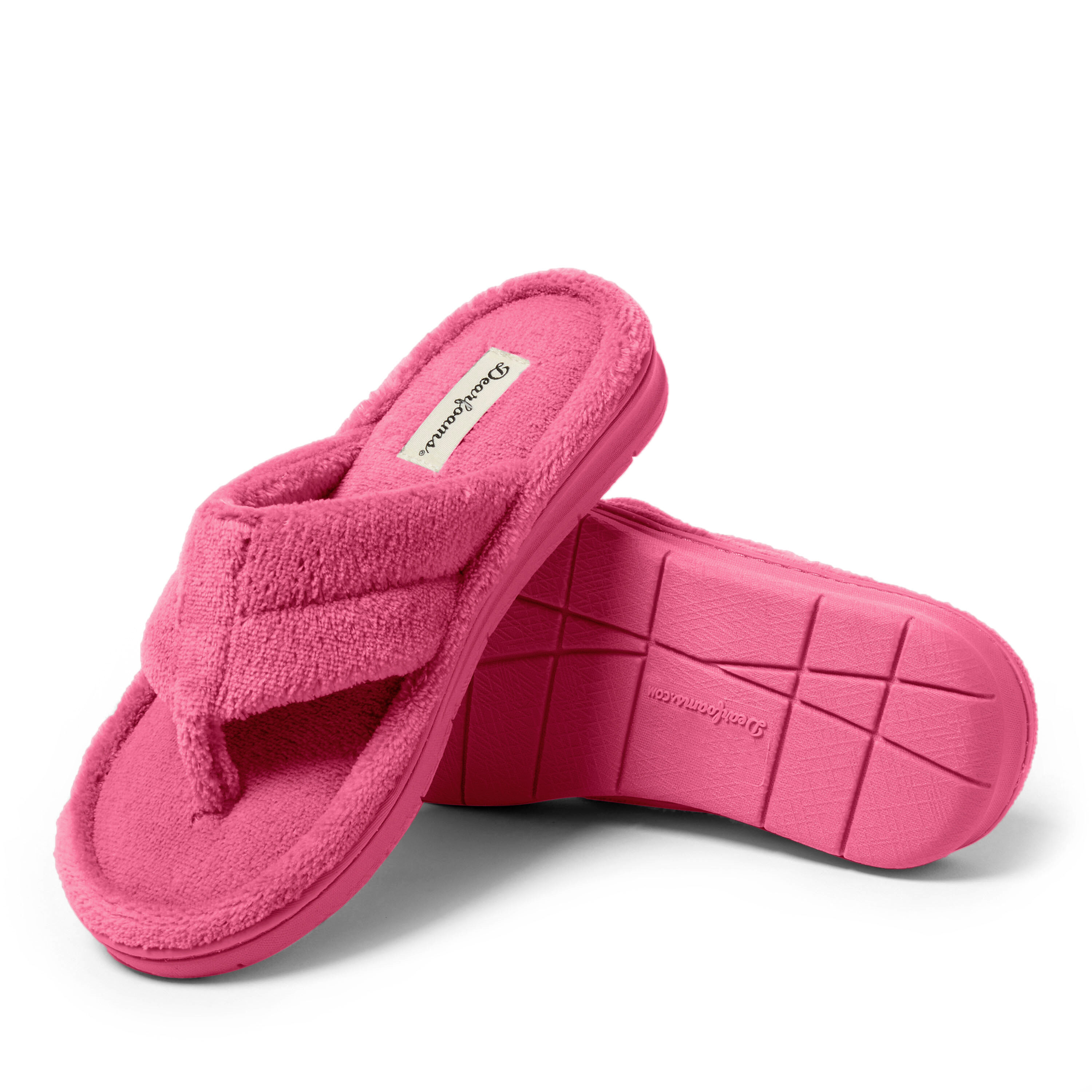Dearfoams terry thong slippers clearance