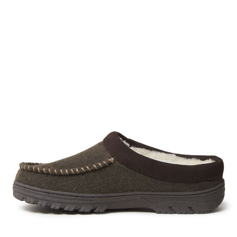 Men's Lith Microwool and Genuine Shearling Moc Toe Clog Slipper