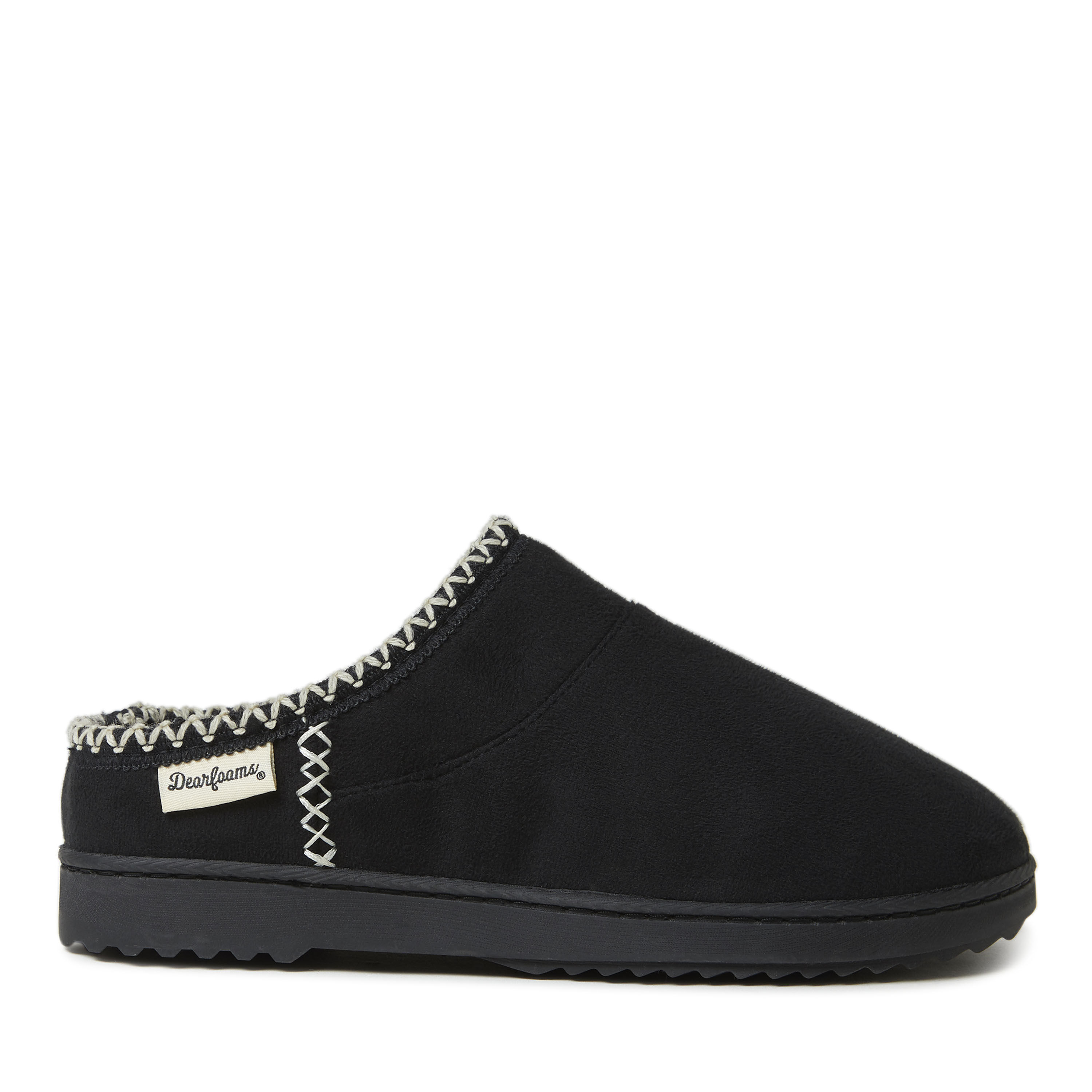 Women's Microsuede Clog Slipper with Faux Fur