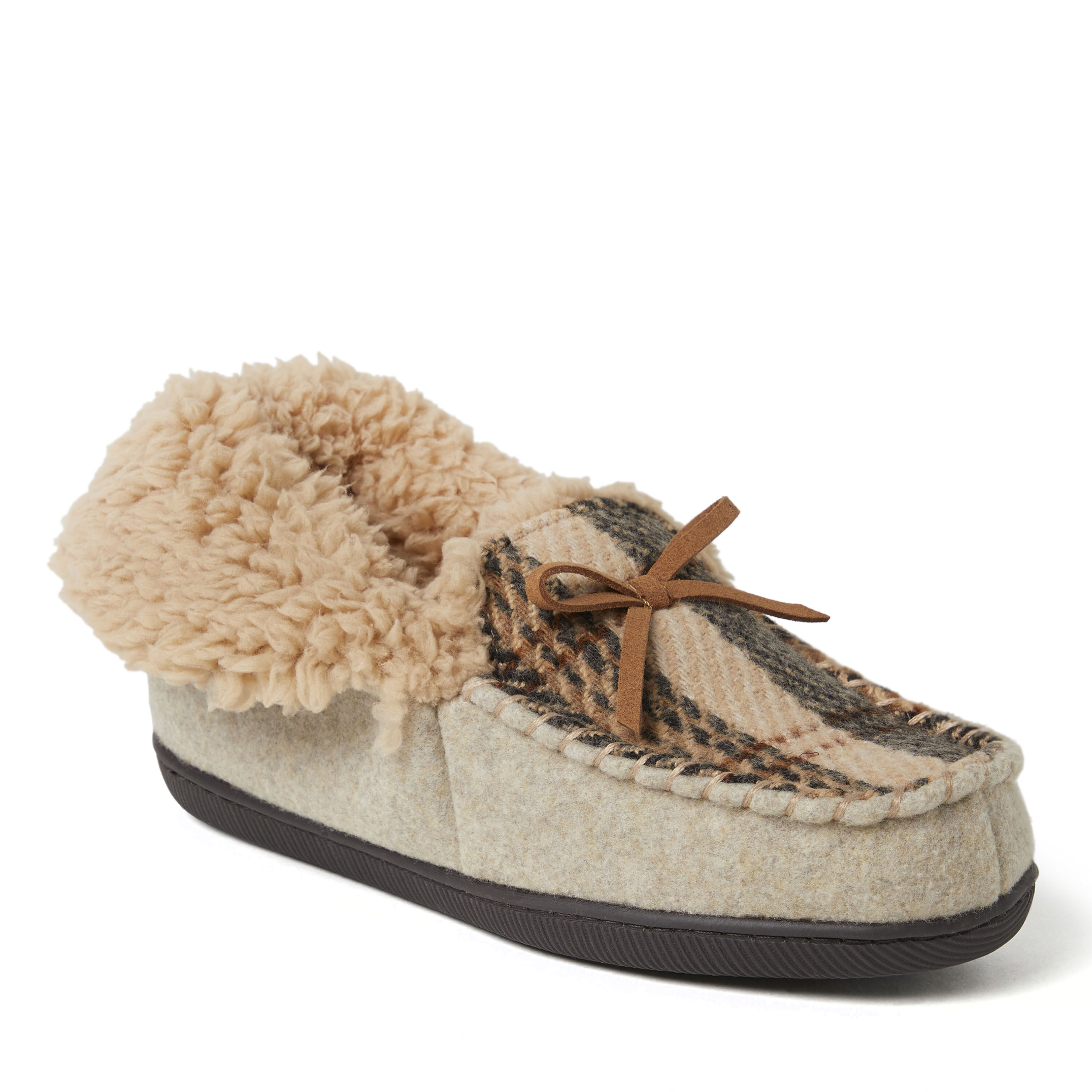 Women's Marley Blanket Plaid Foldover Moccasin Slipper