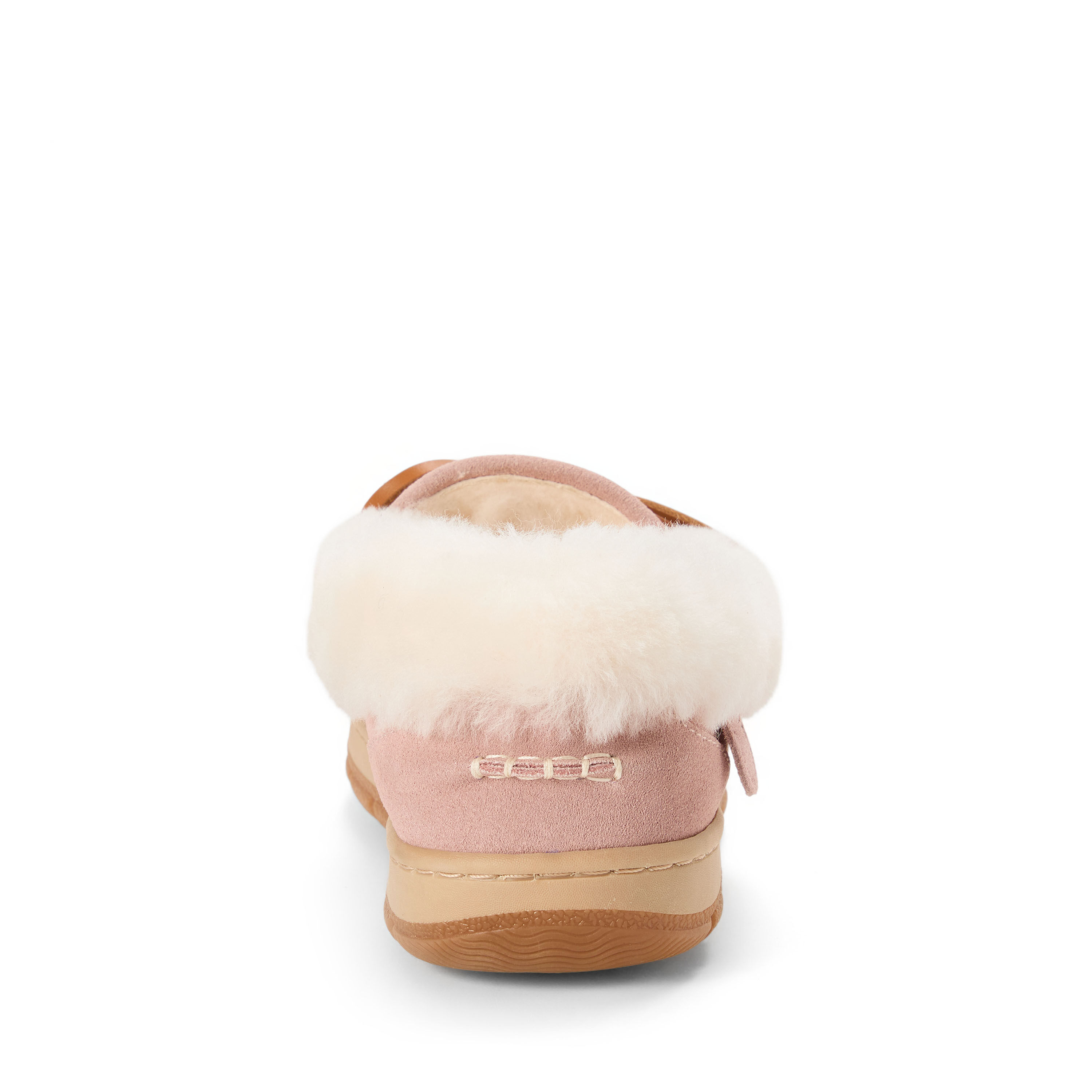 Women's Fireside Gladstone Moccasin Genuine Shearling with Stitching