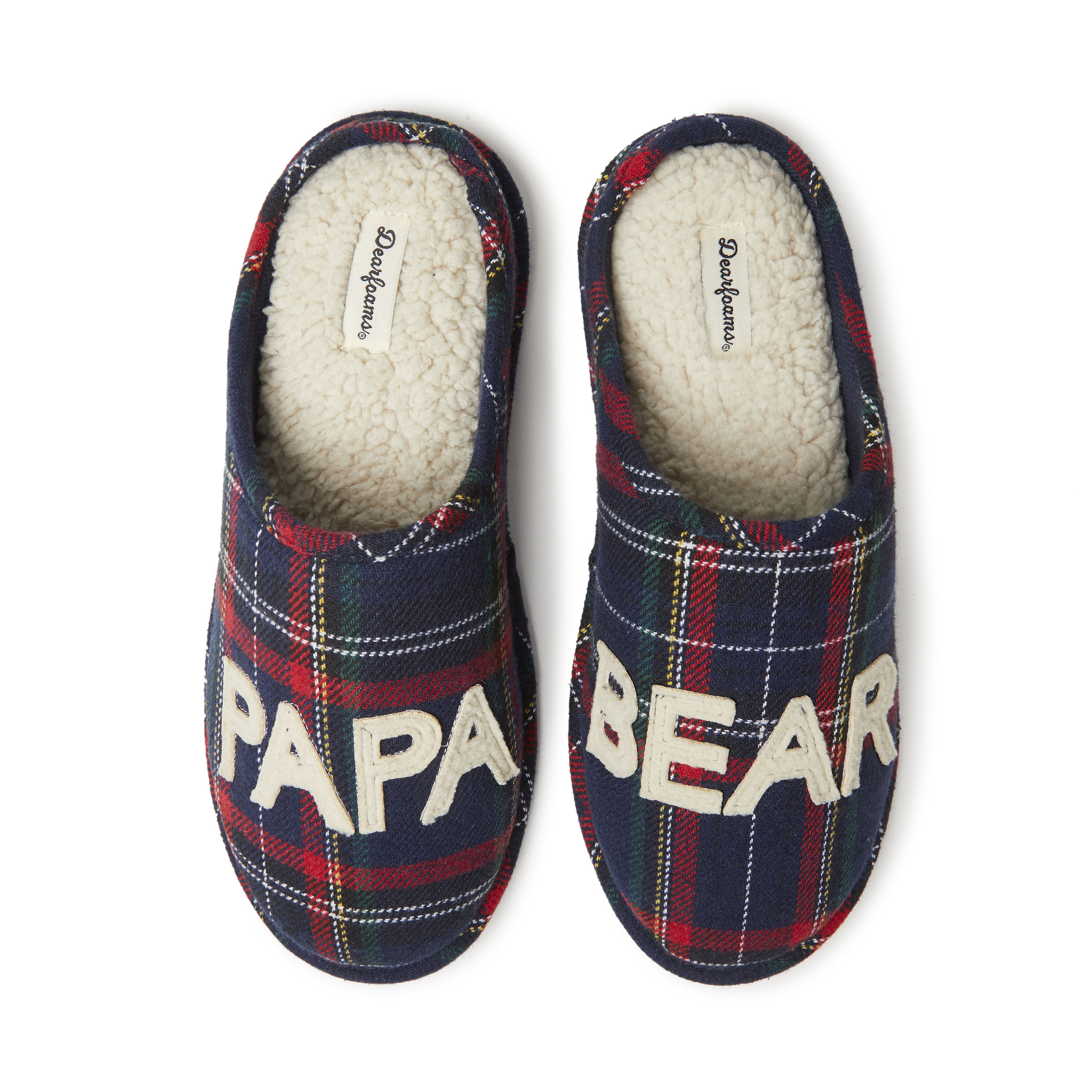 Dearfoam plaid slippers outlet
