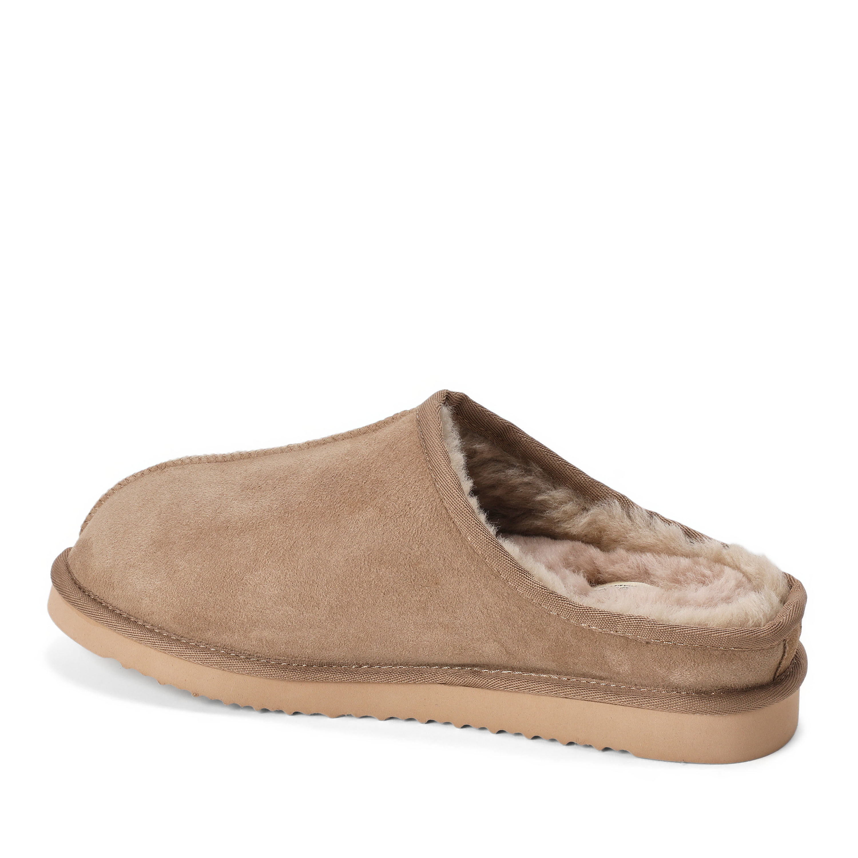 Men's Fireside by Dearfoams Grafton Genuine Shearling Clog Slipper with Woven Accent