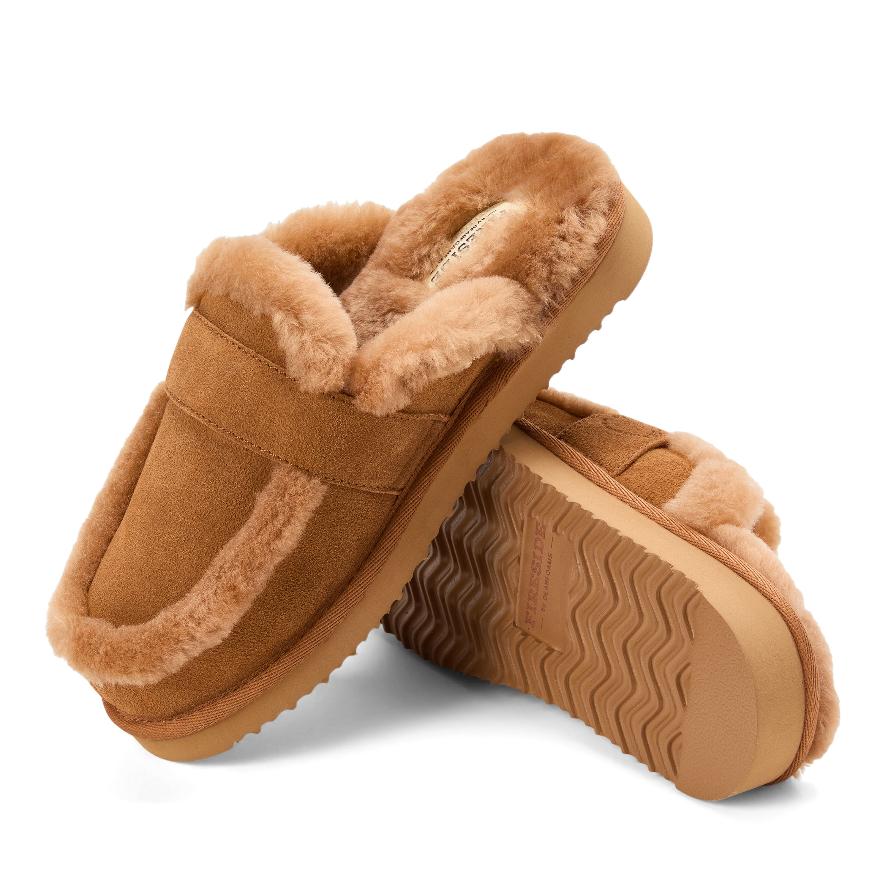 Women's Fireside by Dearfoams Richmond Genuine Shearling Scuff