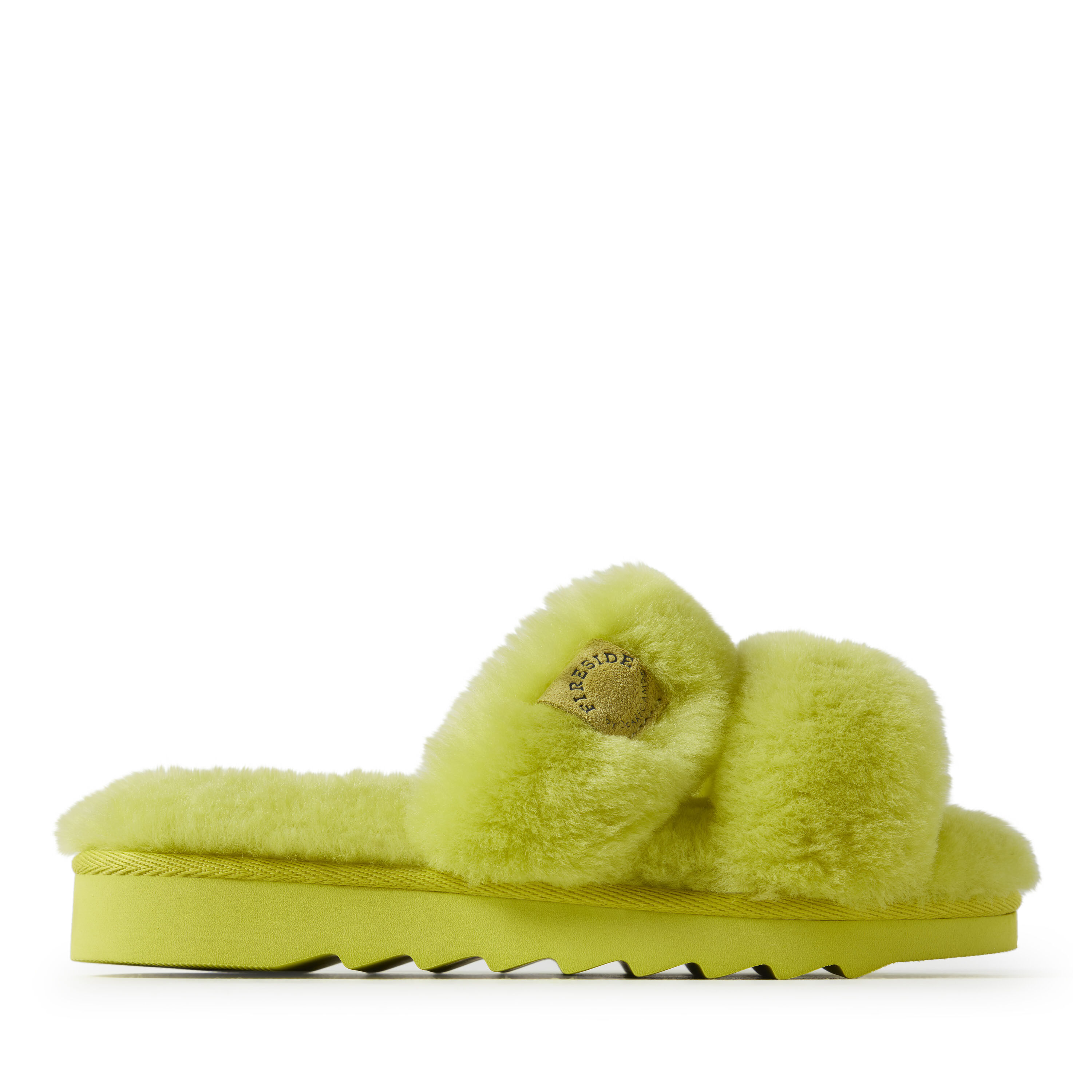 Women's Fireside by Dearfoams Benalla Shearling Double Band Slide