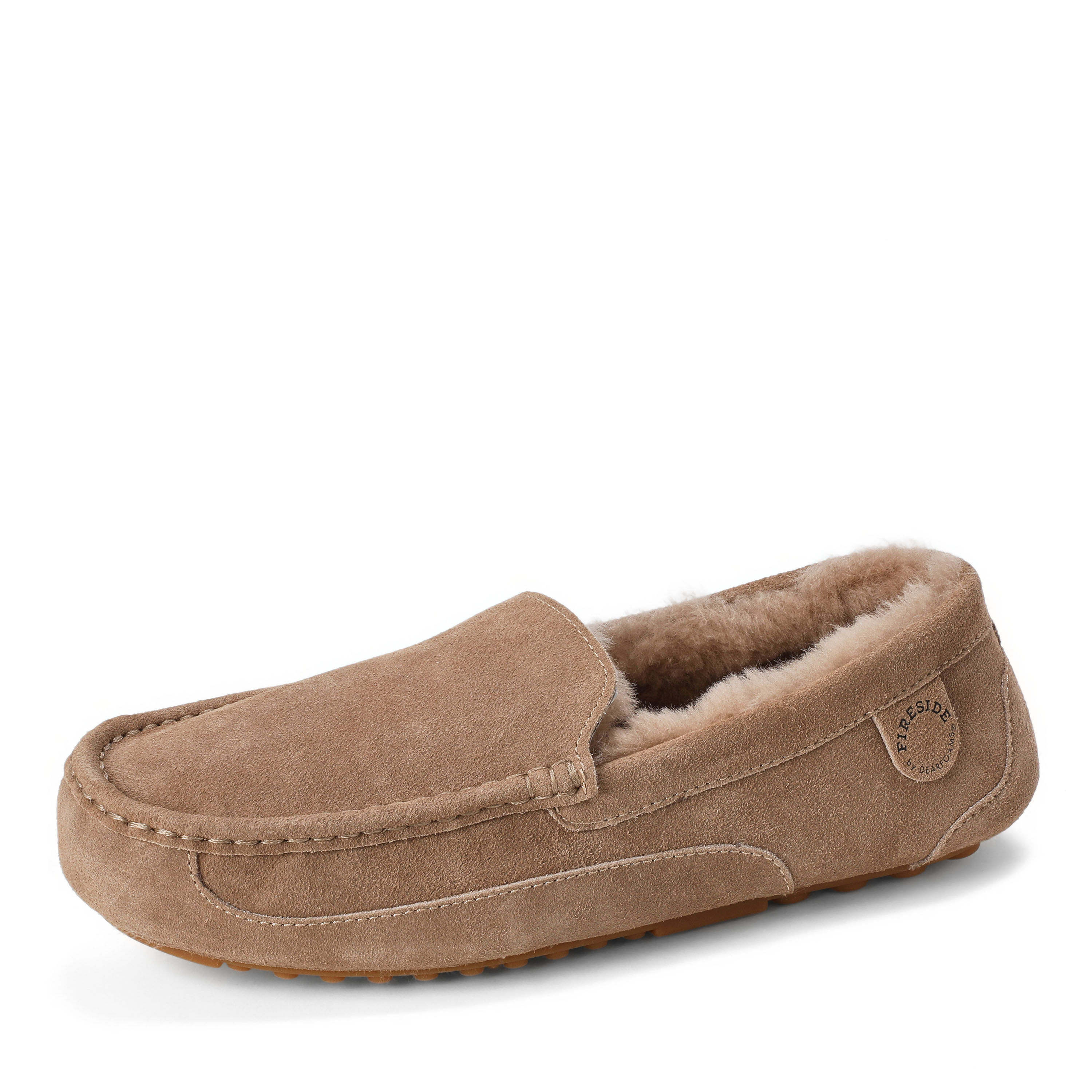 Men's Fireside by Dearfoams Melbourne Genuine Shearling Moccasin Slipper