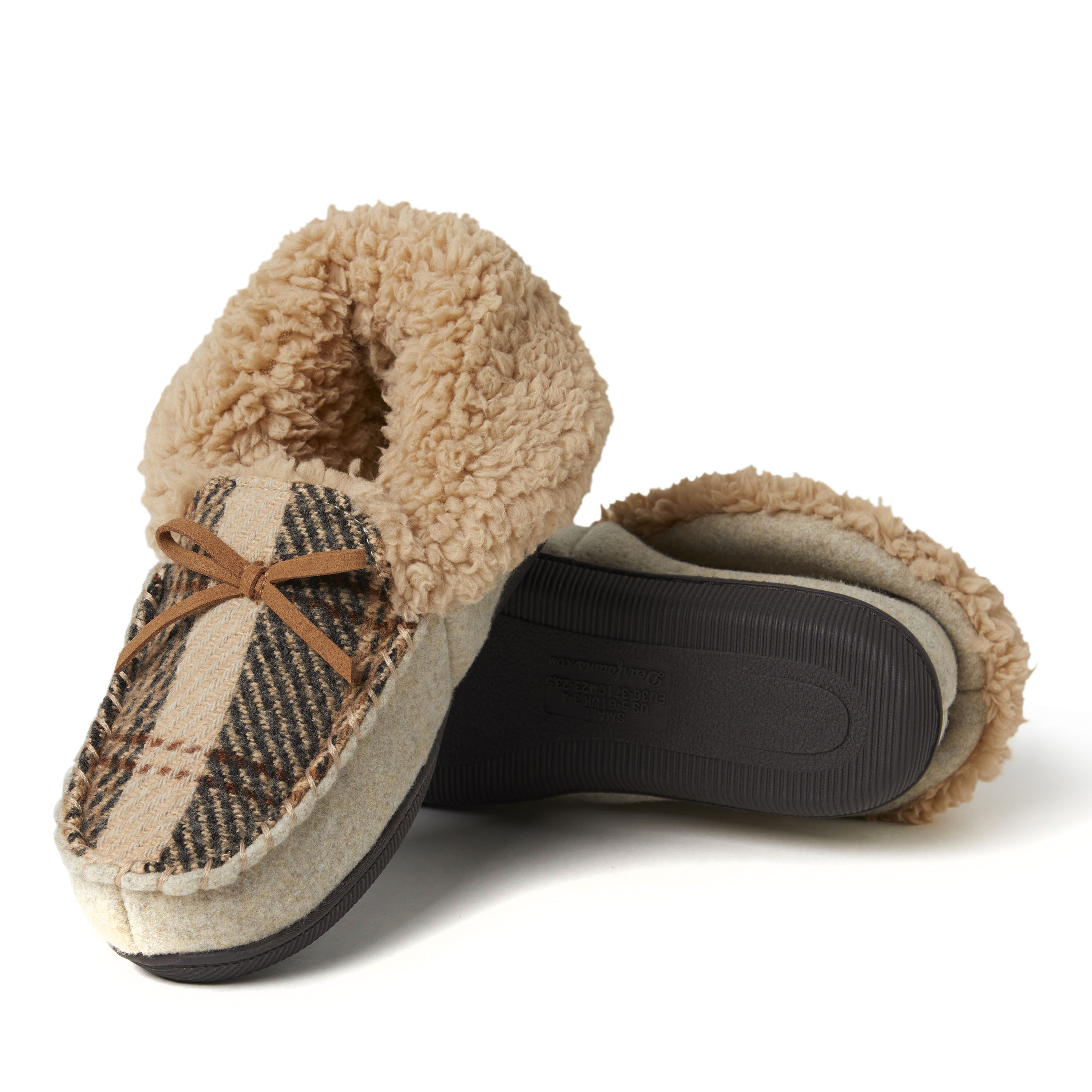 Women's Marley Blanket Plaid Foldover Moccasin Slipper