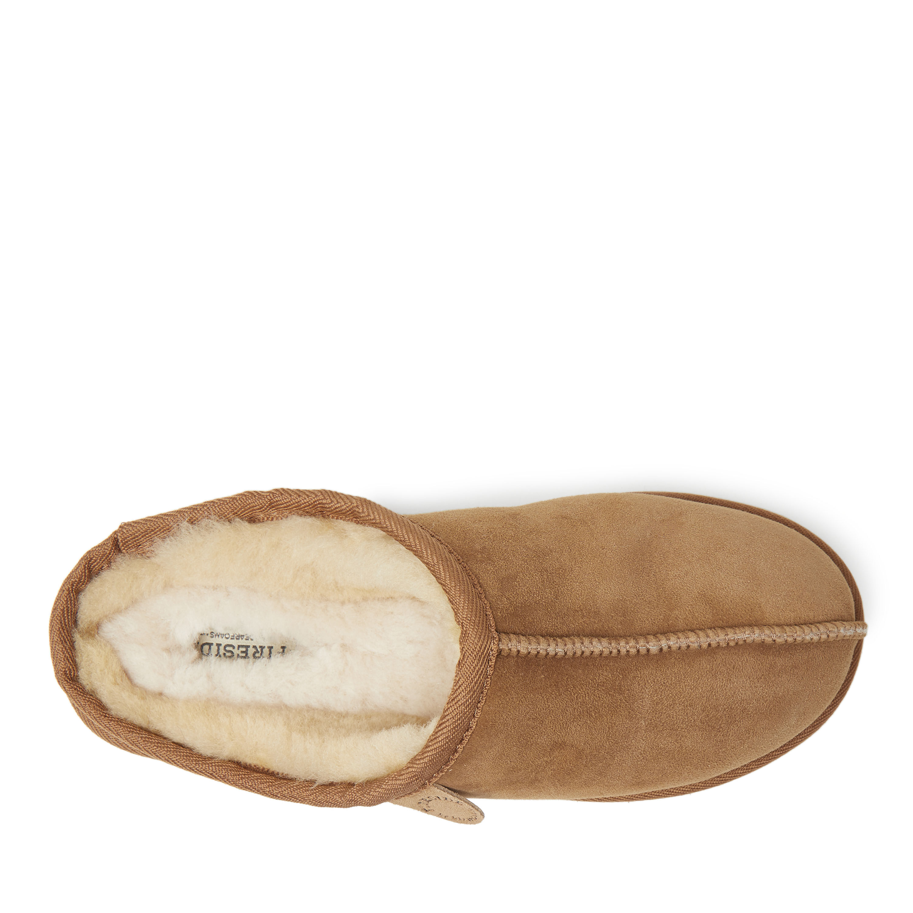 Men's Fireside by Dearfoams Grafton Genuine Shearling Clog Slipper with Woven Accent