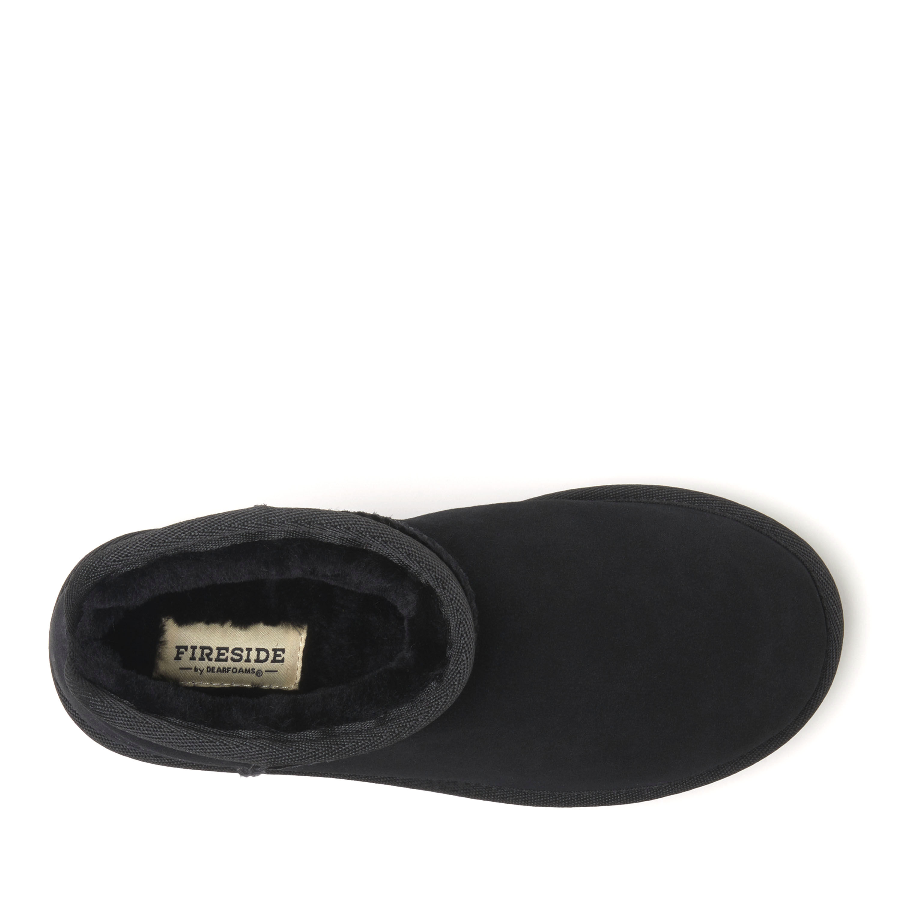 Dearfoams women's velour bootie with boa flat best sale