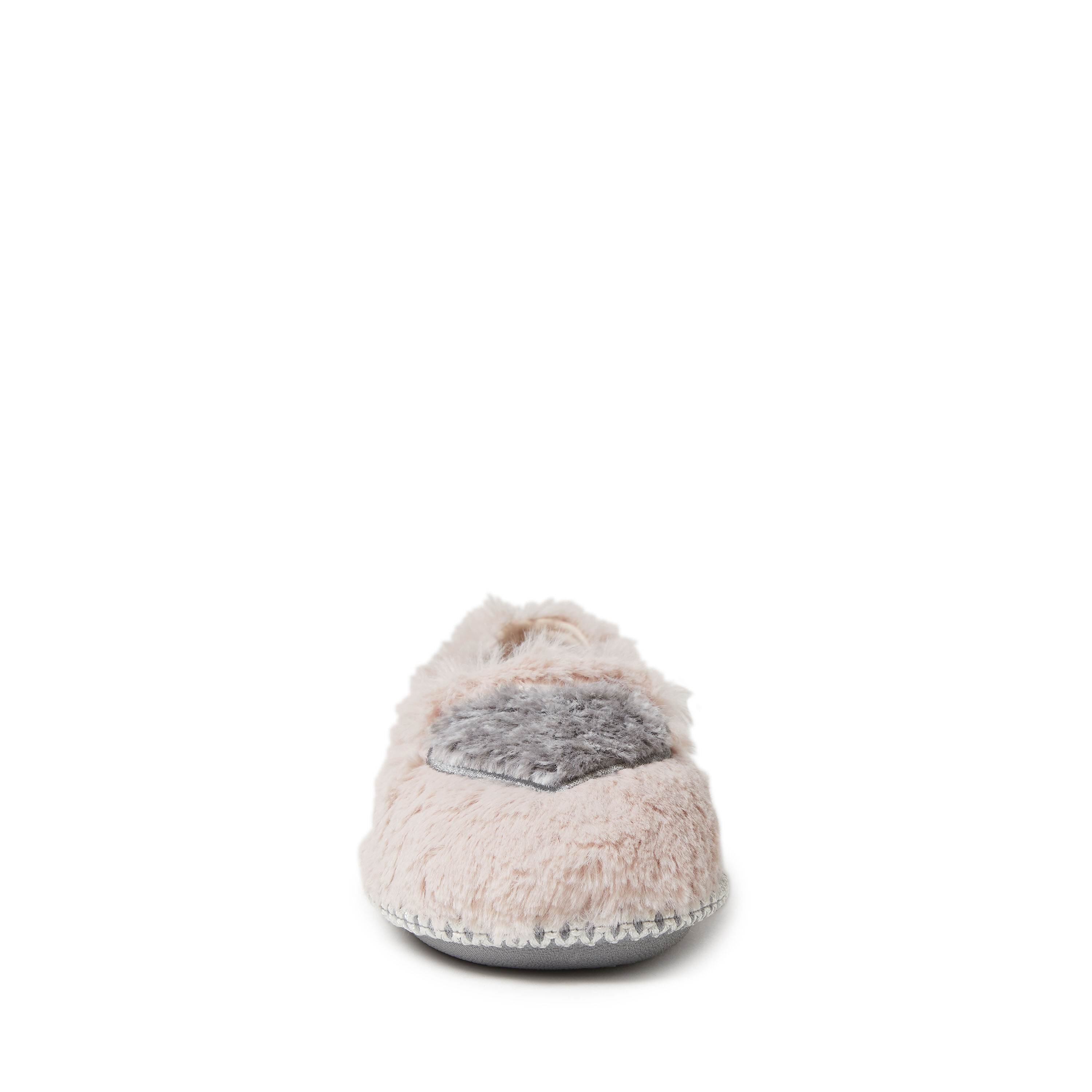 Kids Mia Furry Closed Back with Heart Detail Slipper