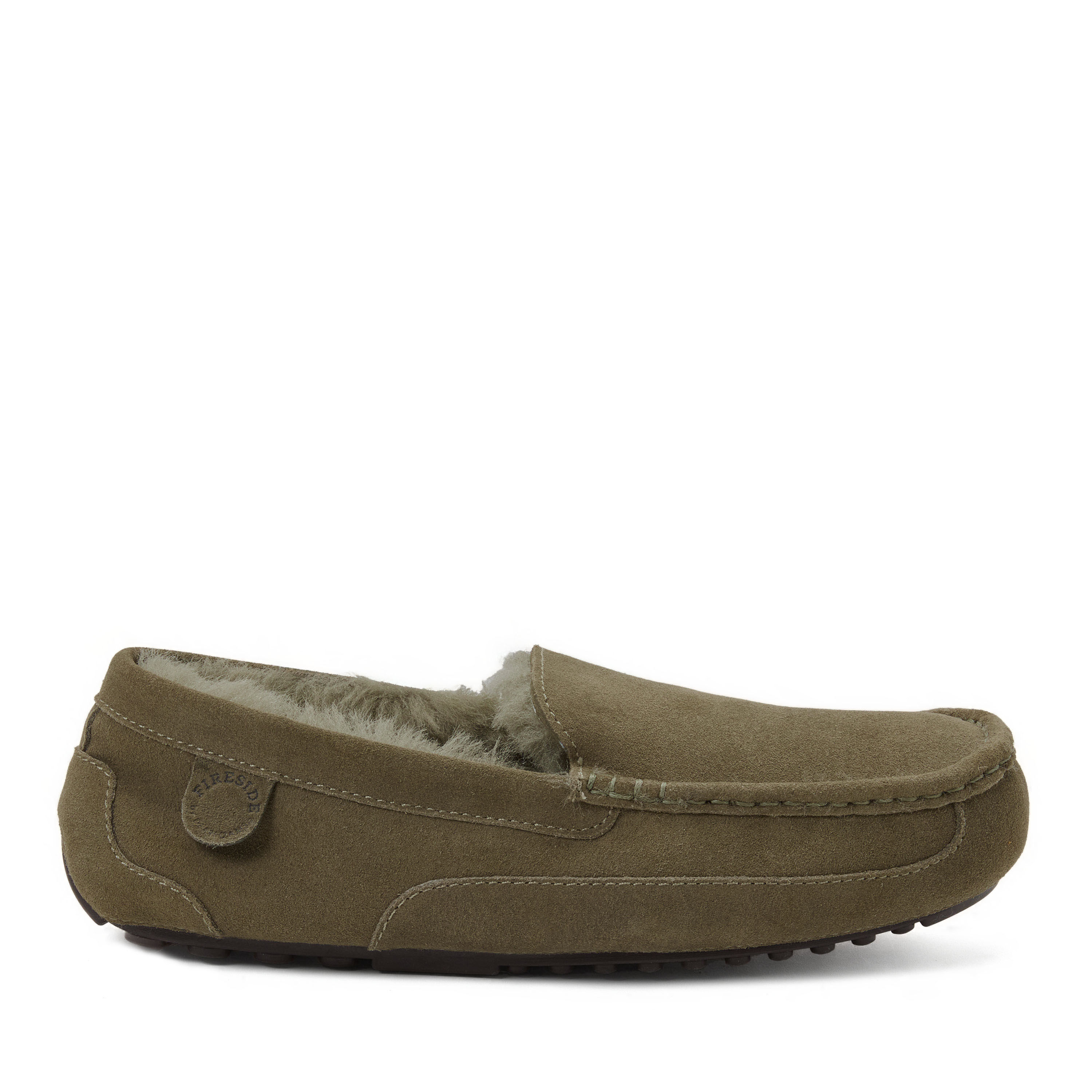 Men's Fireside by Dearfoams Melbourne Genuine Shearling Moccasin Slipper