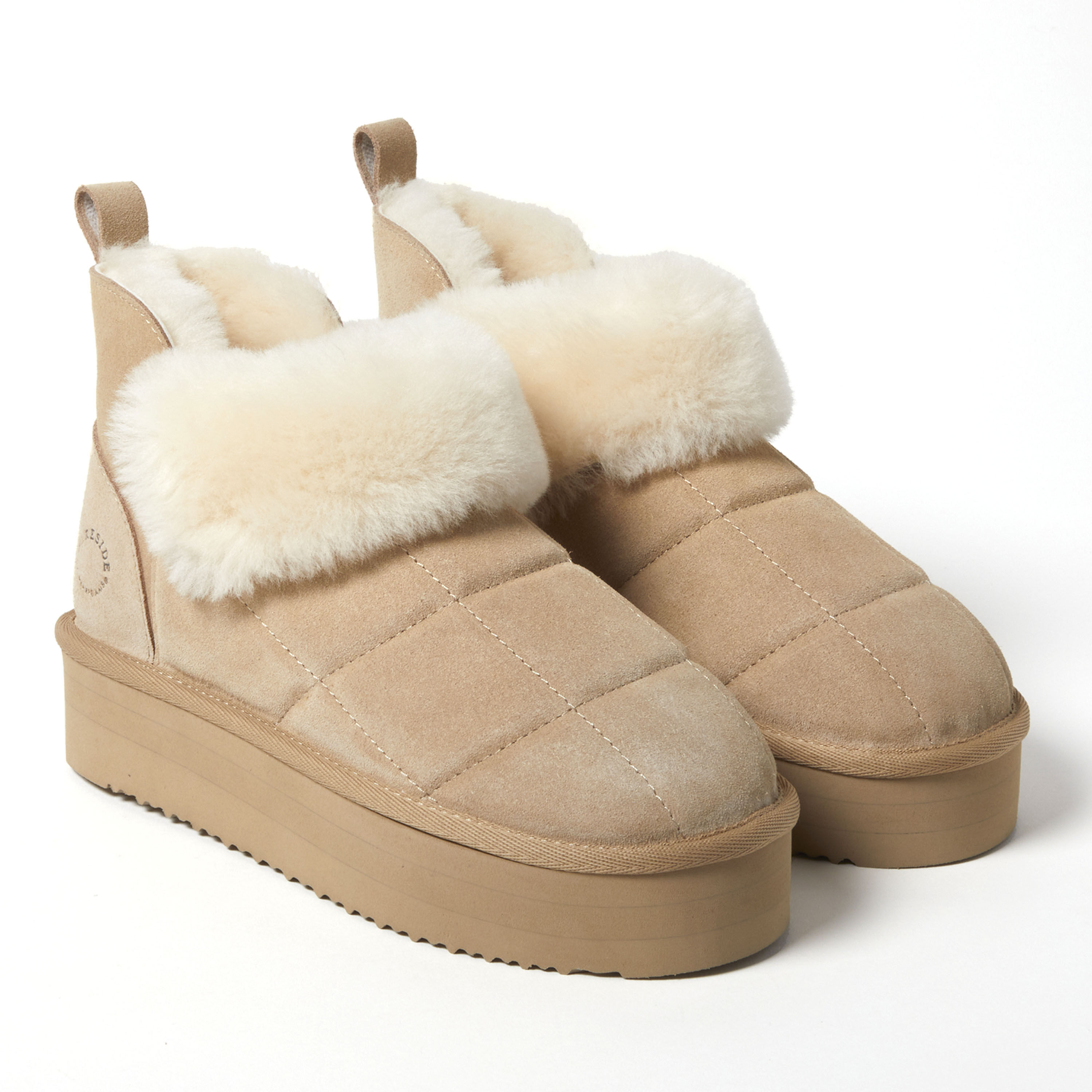 Women's Bayswater Genuine Shearling Quilted Platform Bootie