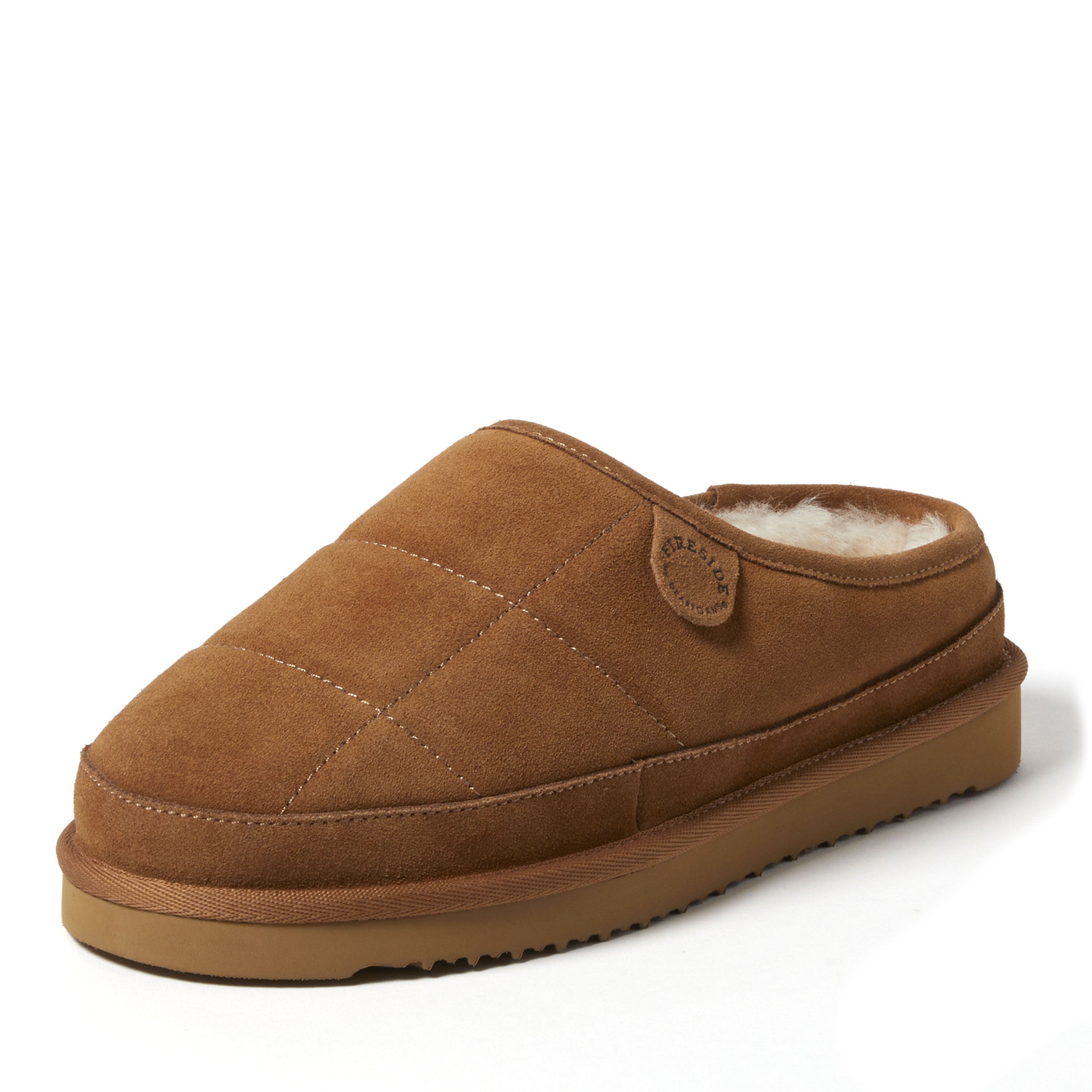 Men's Fireside by Dearfoams Grafton Quilted Genuine Shearling Clog