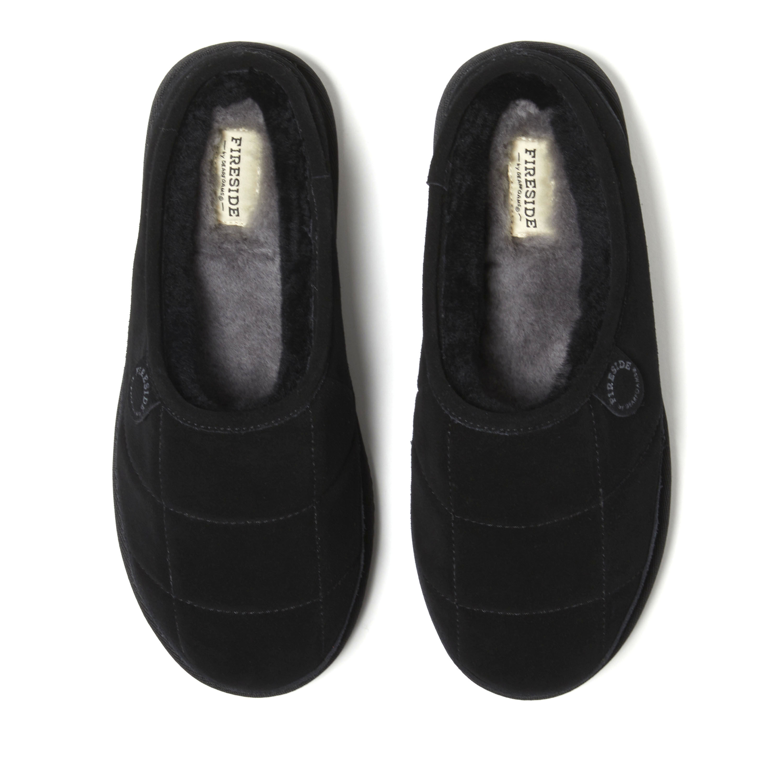 Men's Fireside by Dearfoams Grafton Quilted Genuine Shearling Clog