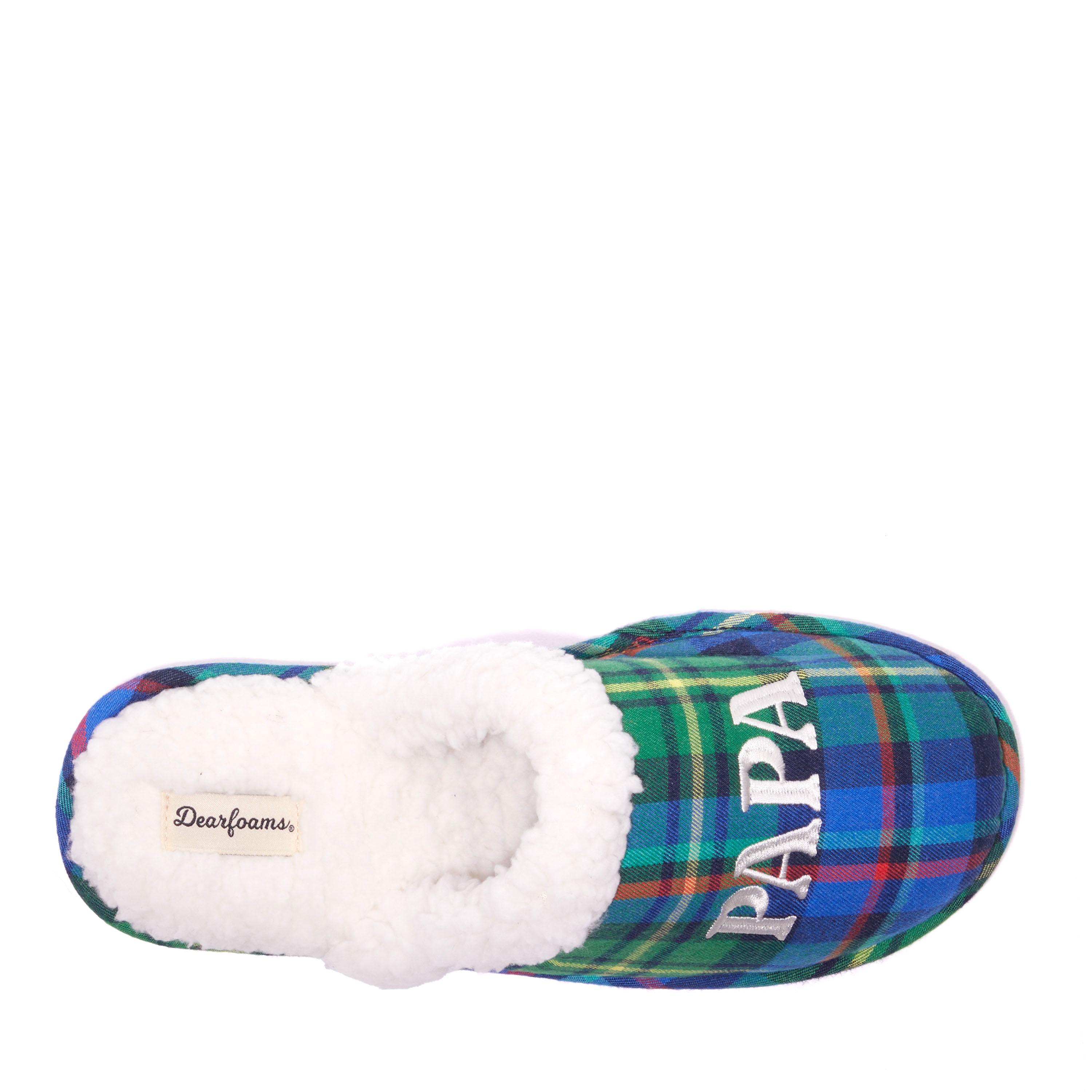 Men's dearfoams papa bear plaid sales clog slippers