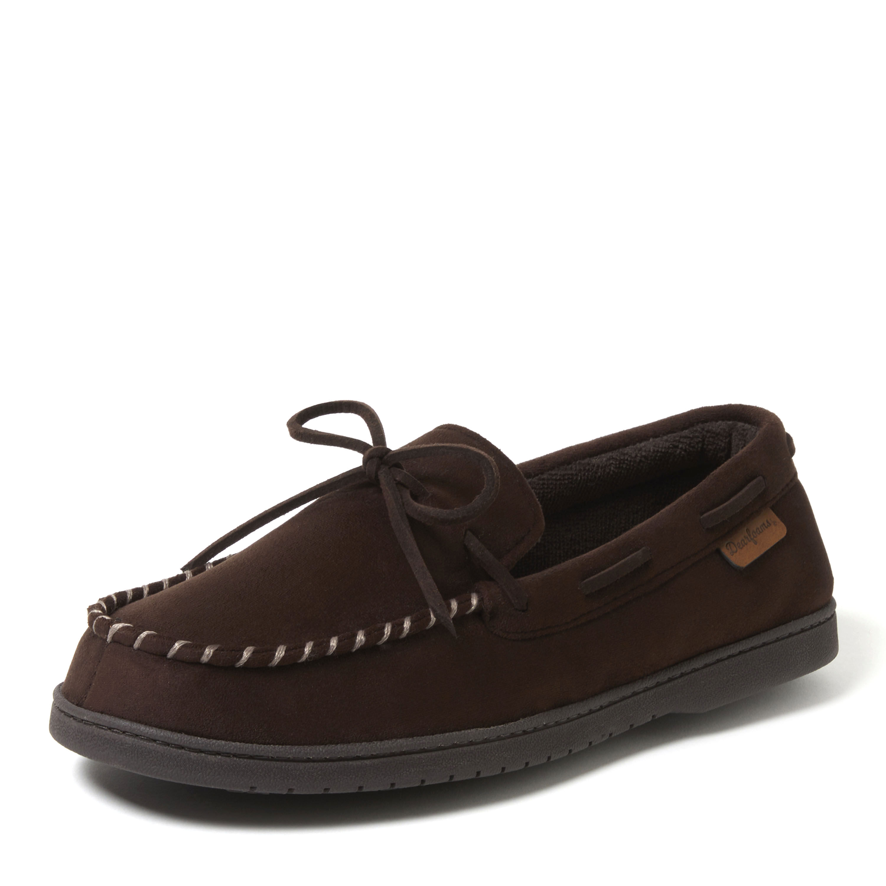 Men's Toby Microsuede Moccasin with Tie and Whipstitch