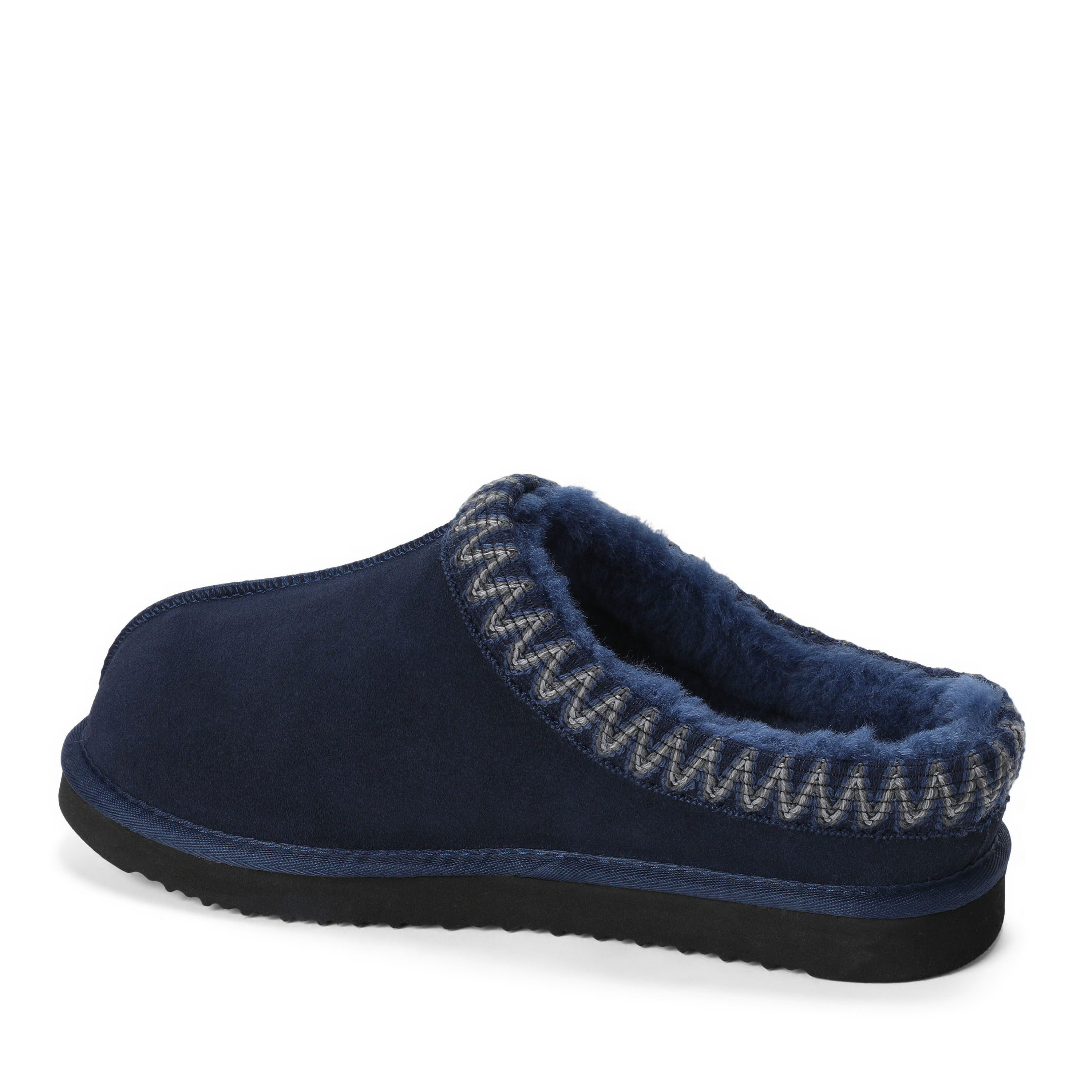 Men's Fireside by Dearfoams Grafton Genuine Shearling Clog With Taping - Water Resistant