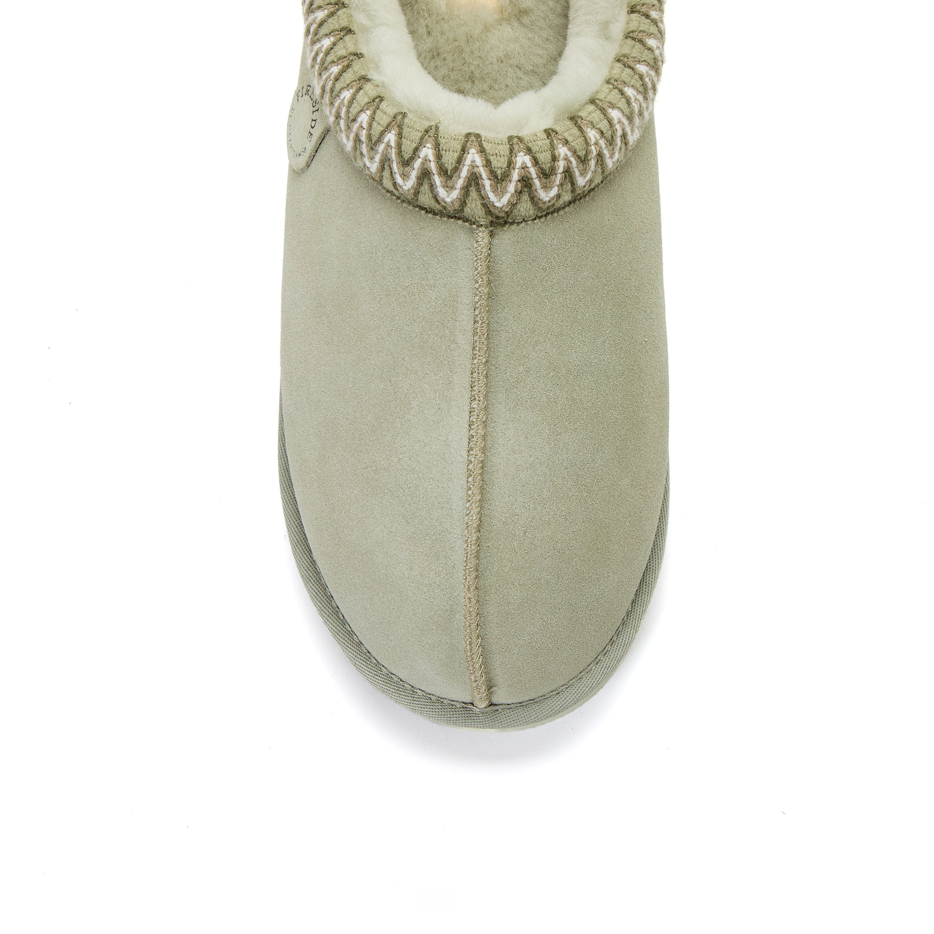 Men's Fireside by Dearfoams Grafton Genuine Shearling Clog With Taping