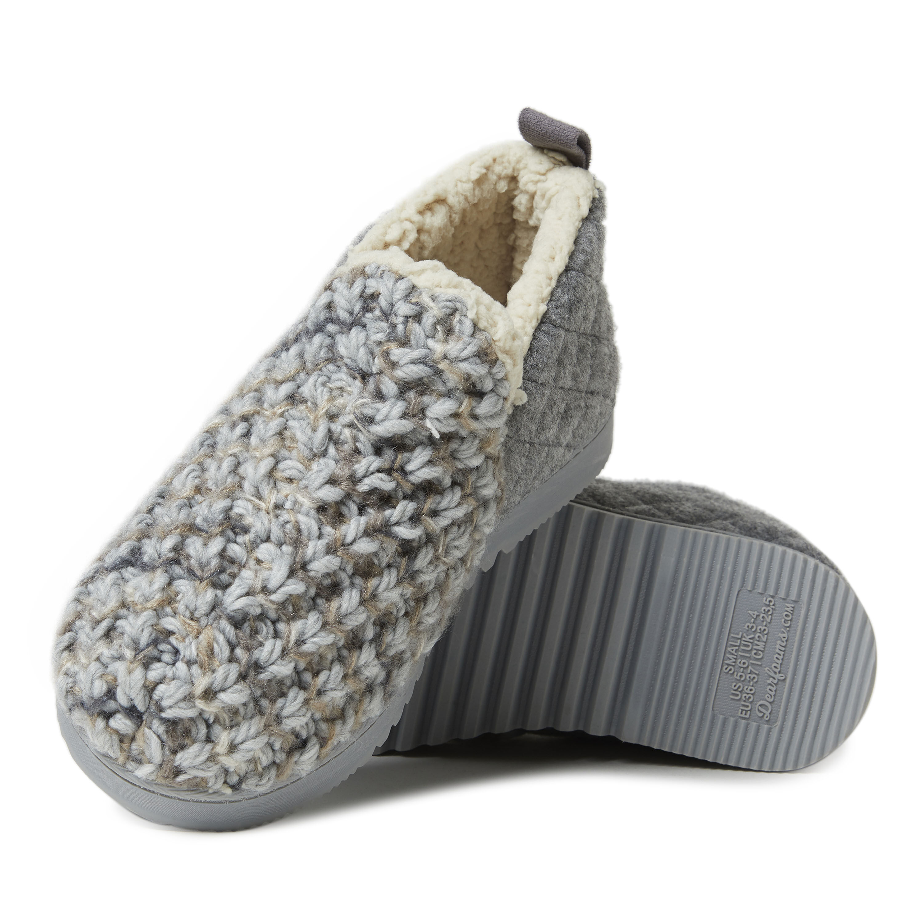Women's Textured Knit and Microwool Bootie Slipper