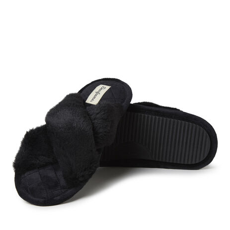 Designer Slides Fluffy Slippers Indoor Flat Faux Fur Sandals Letter Decor  Shoes