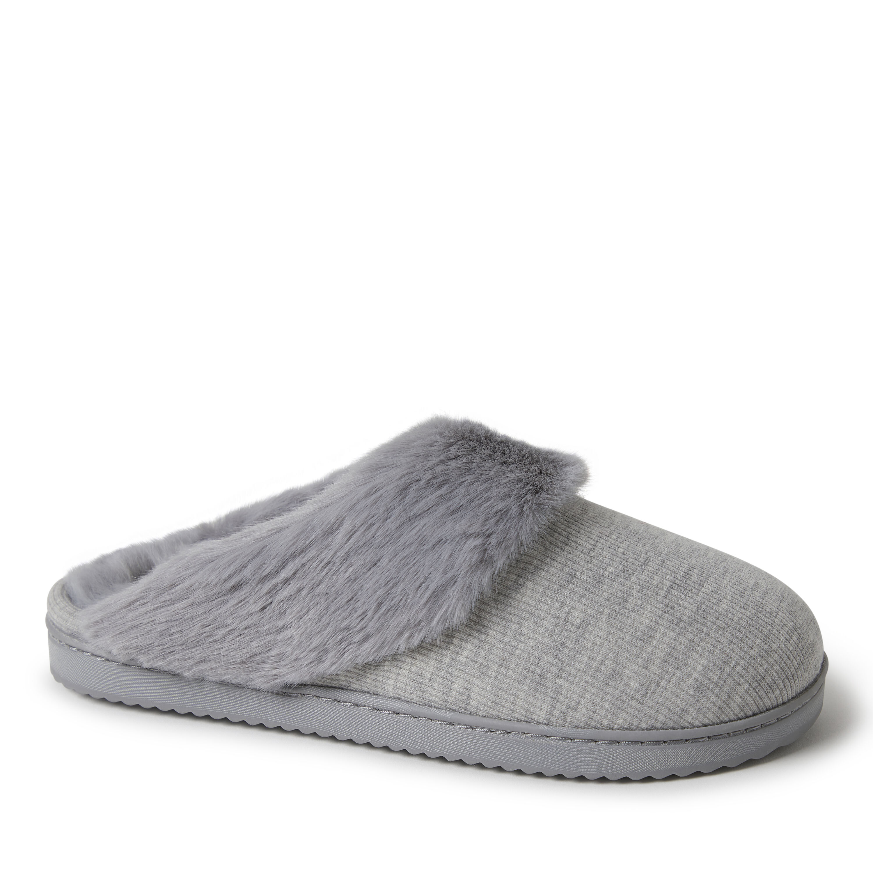 Women's knit scuff slipper mule sales