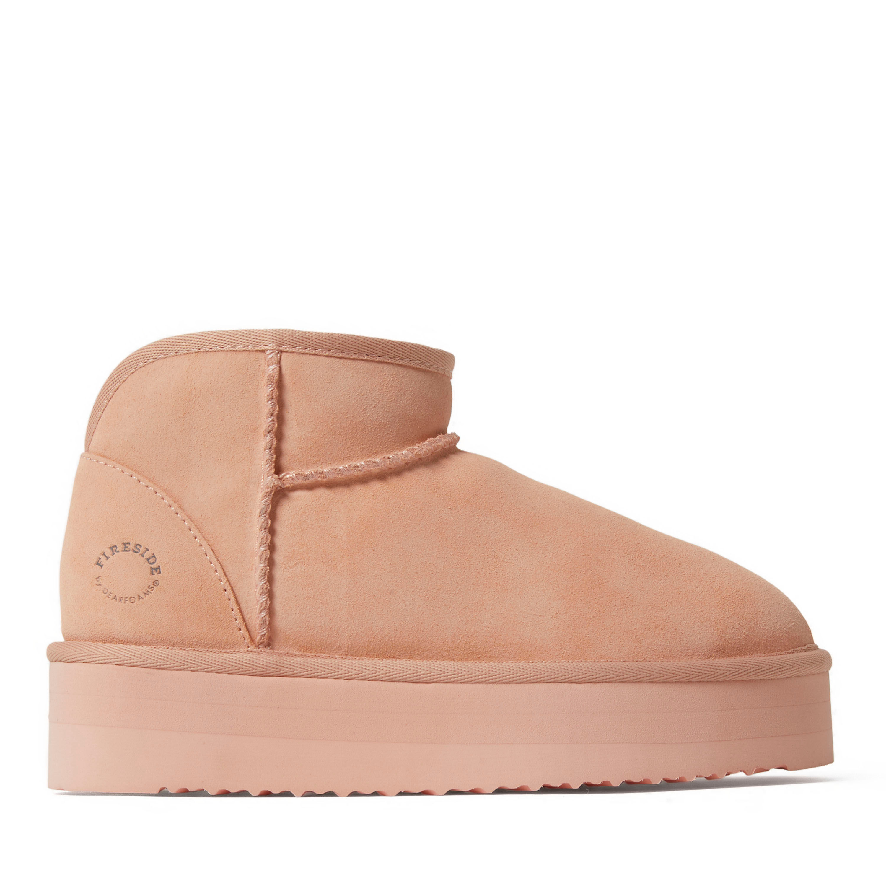 Women's Fireside by Dearfoams Kingston Genuine Shearling Platform Bootie