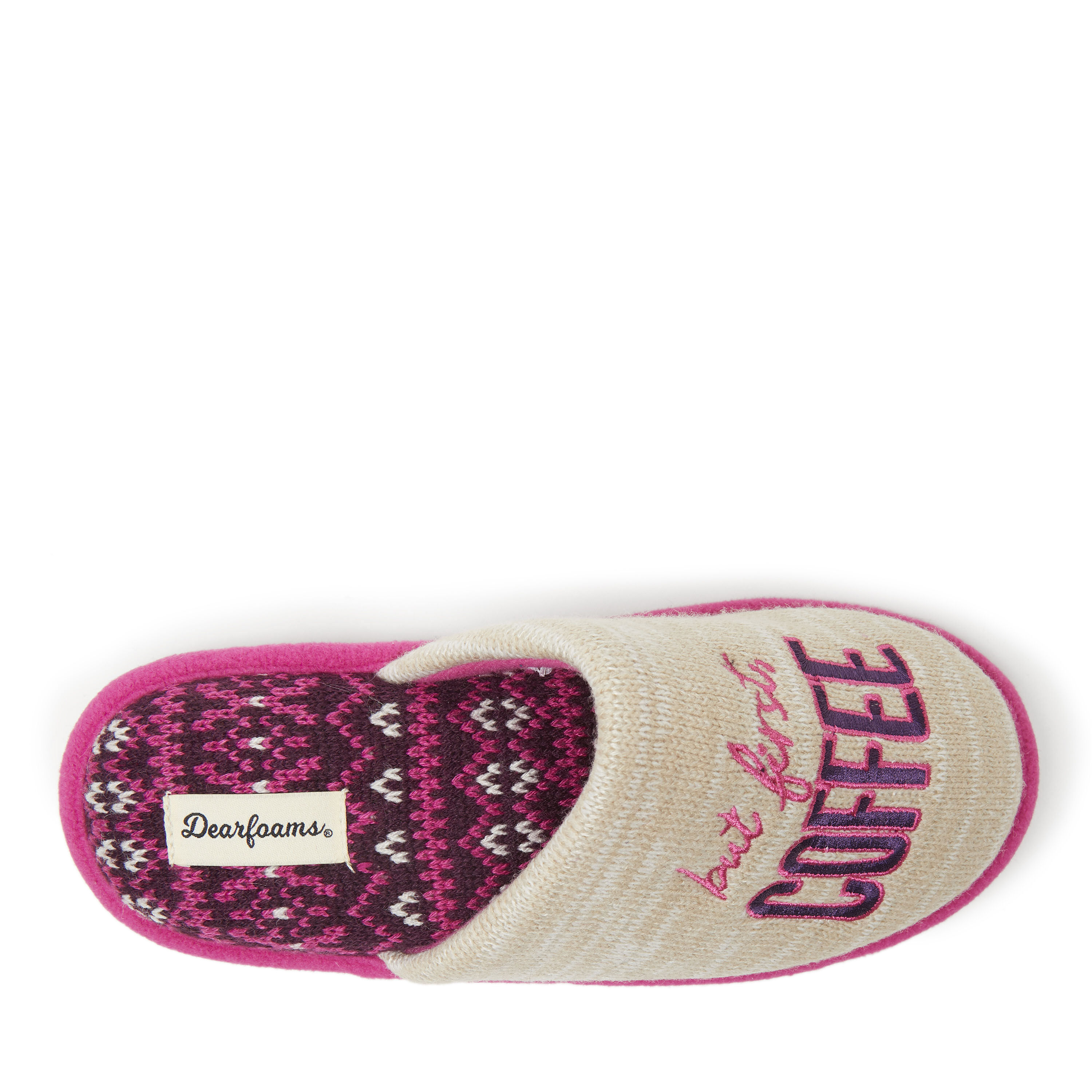 Women's Novelty Scuff Slipper with Eye Mask