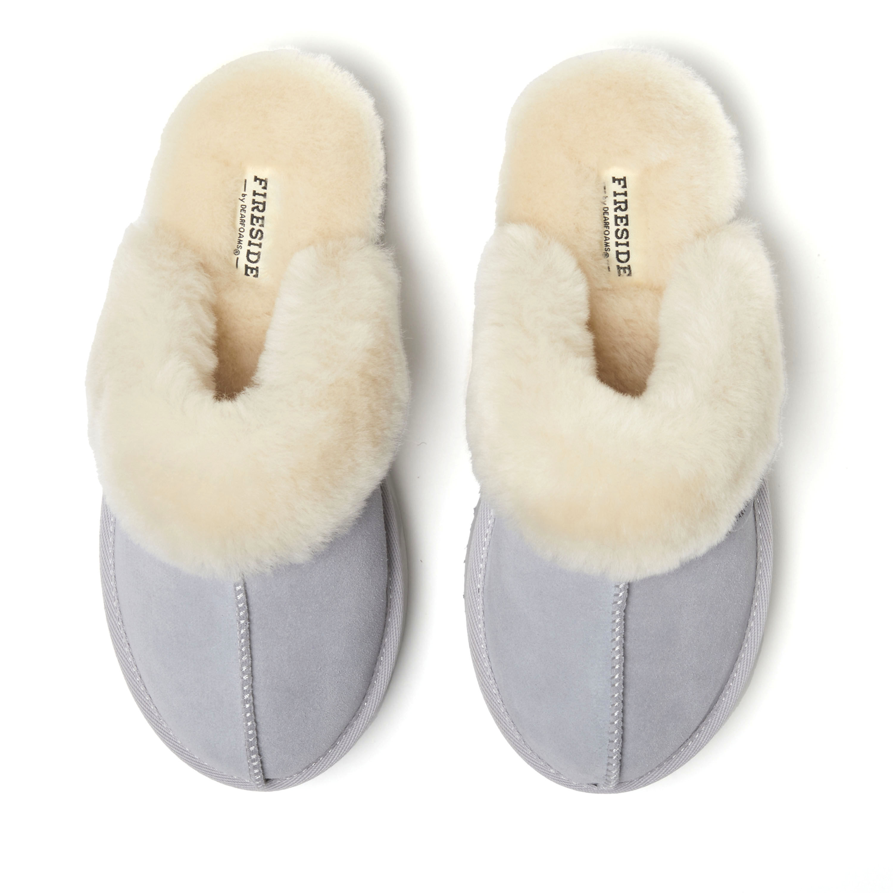 Women s Fireside by Dearfoams Melton Genuine Shearling Platform Scuff