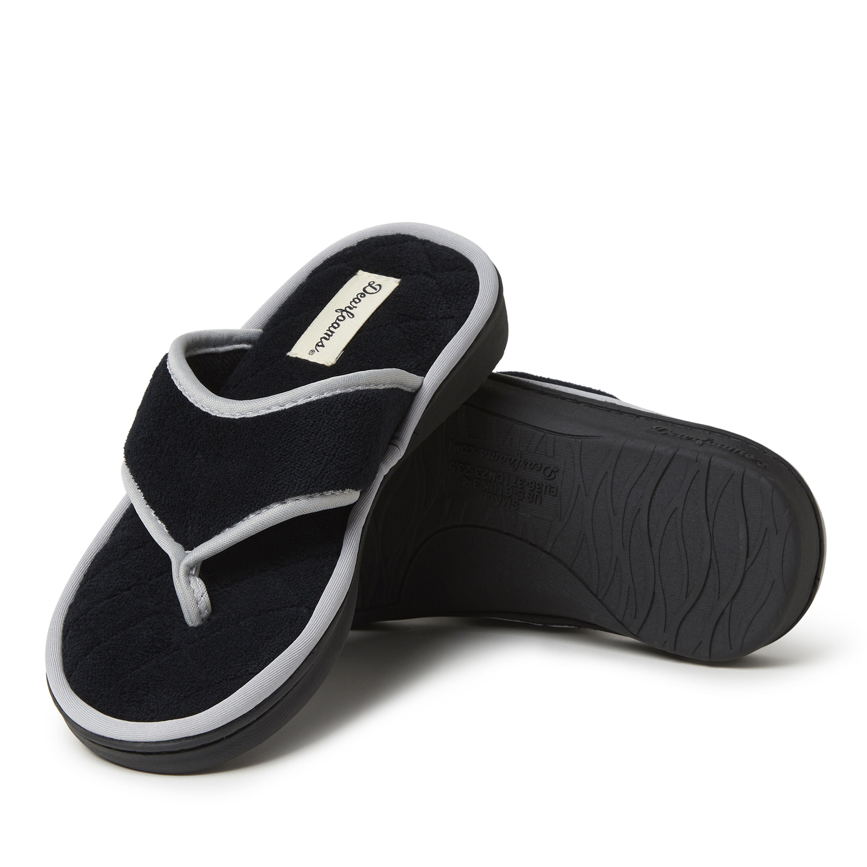 Women's Melanie Terry Thong  with Quilted Footbed Slipper