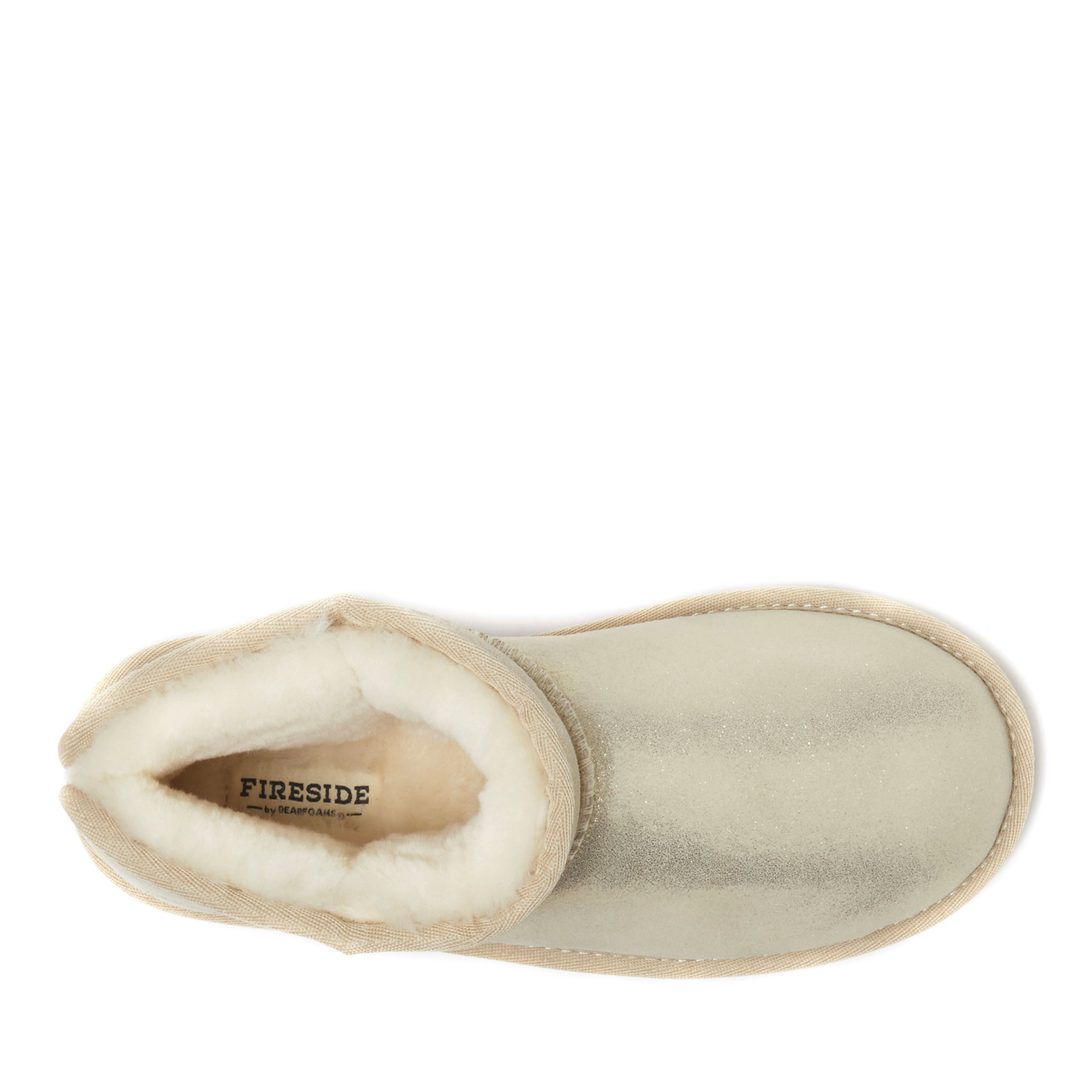 Women's Fireside by Dearfoams Riverland Genuine Shearling Micro Bootie