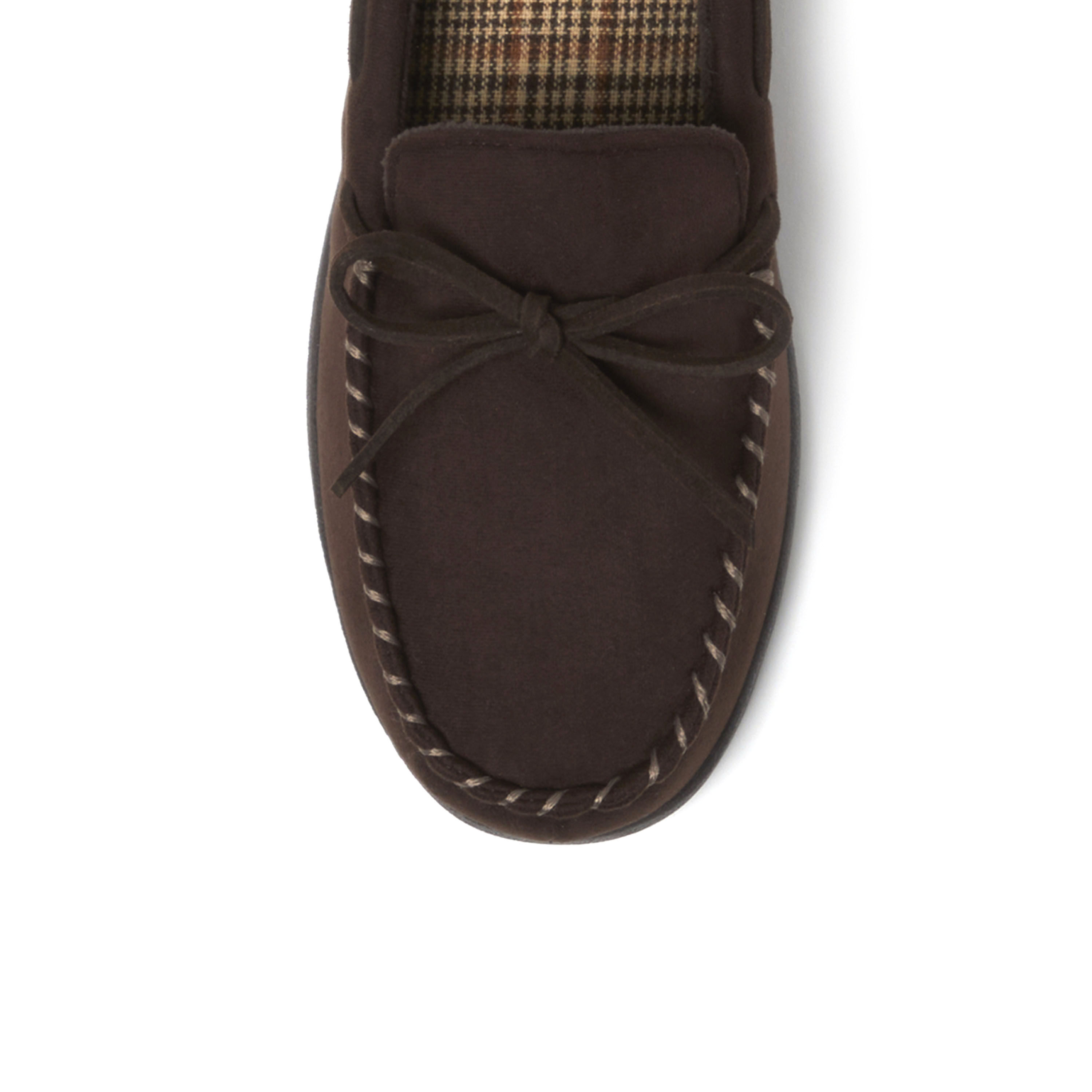 Men's Toby Microsuede Moccasin with Tie and Whipstitch