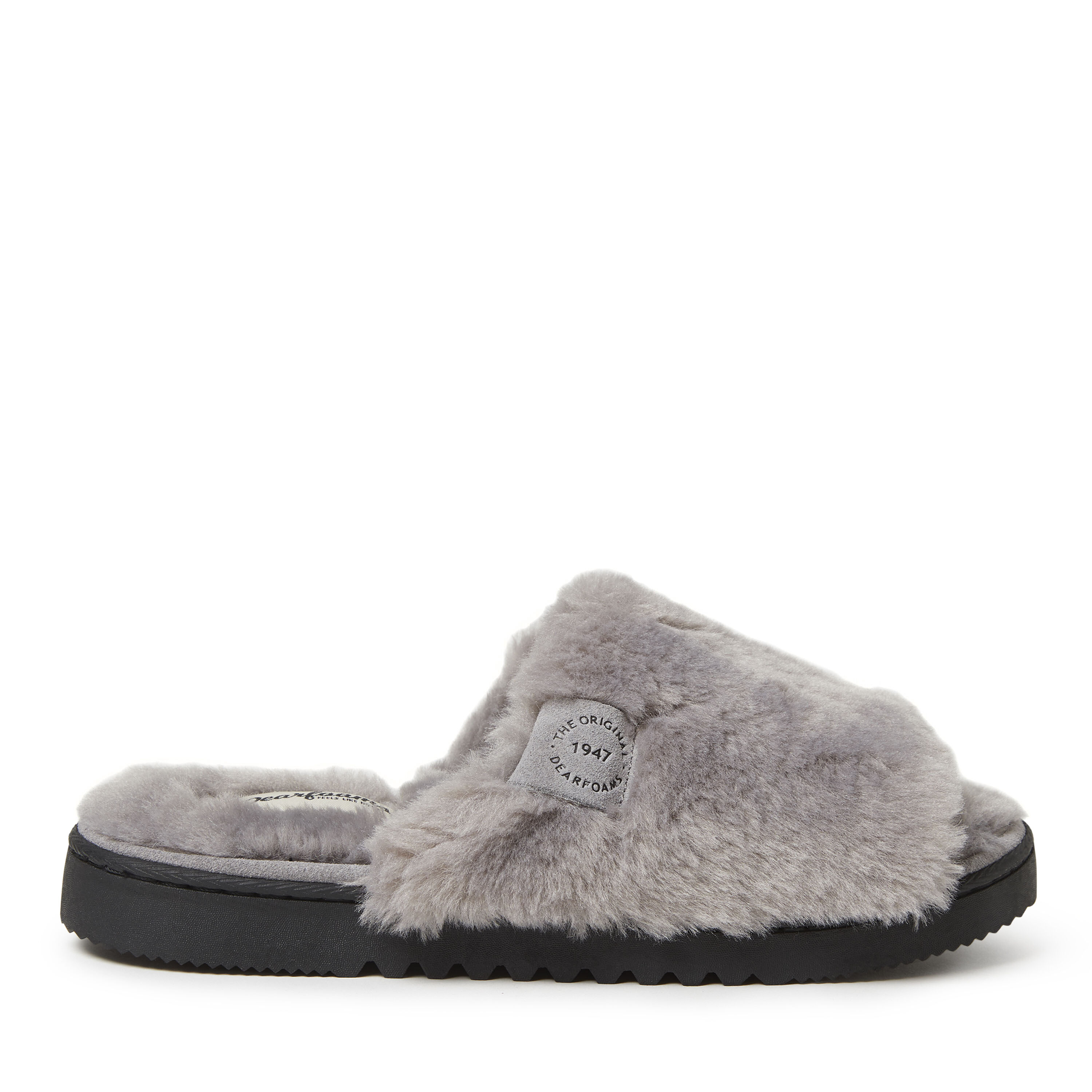 Women's Plush Faux Shearling Slide with Genuine Suede Trim Slipper