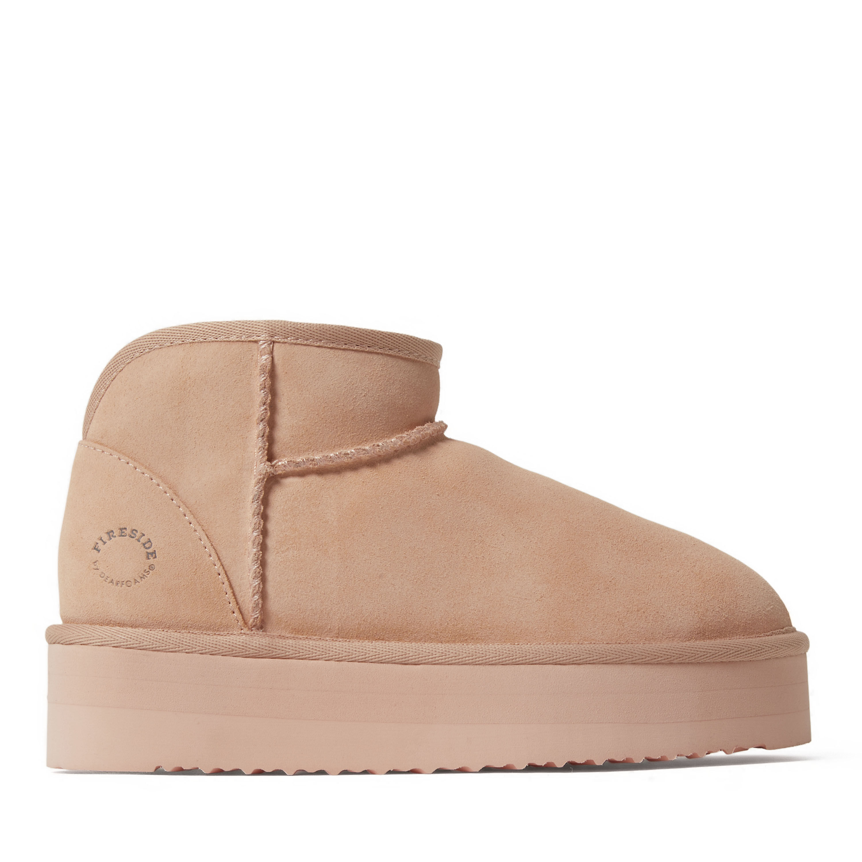 Women's Fireside by Dearfoams Kingston Genuine Shearling Platform Bootie