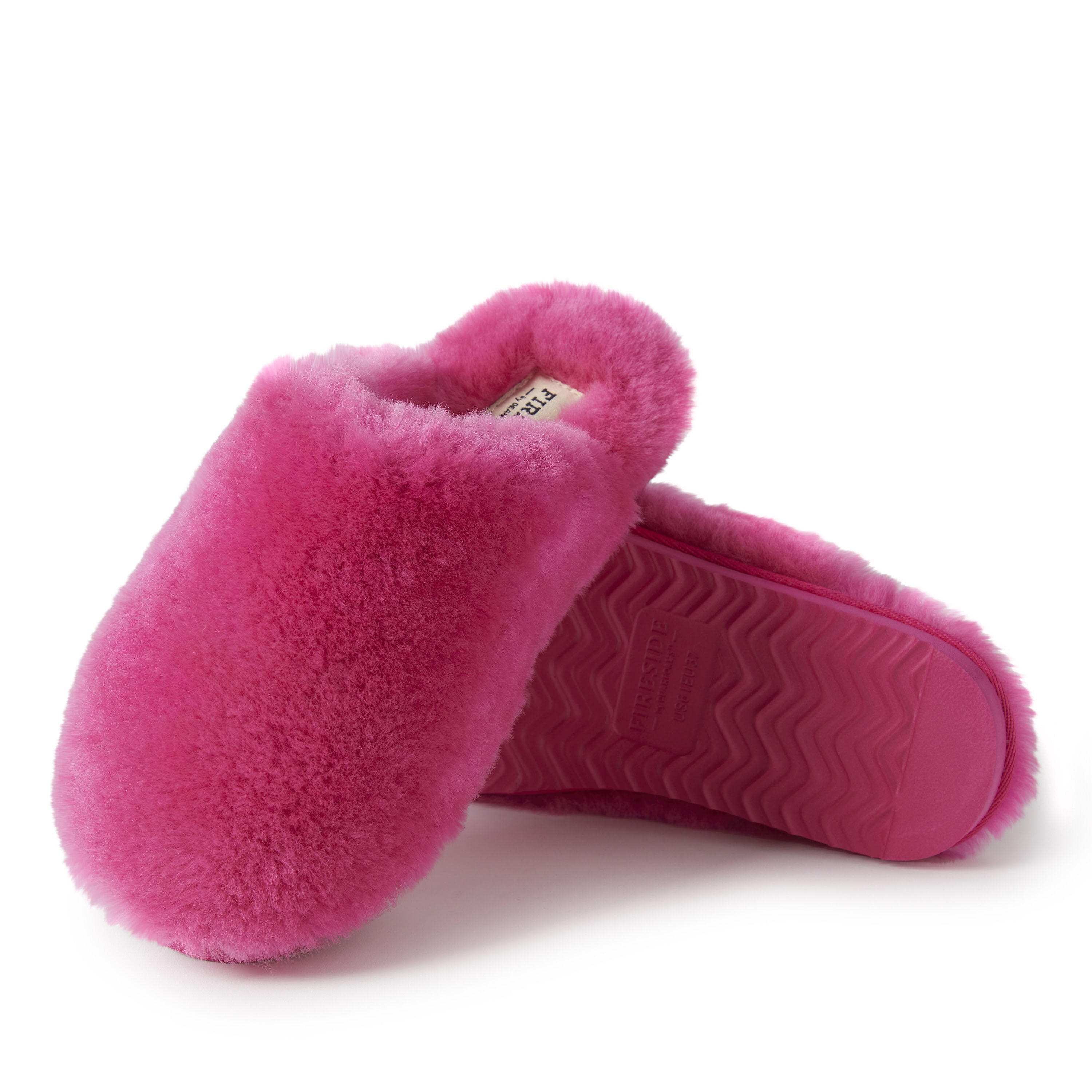 Women's  Fireside By Dearfoams Shelly Beach Genuine Shearling Scuff