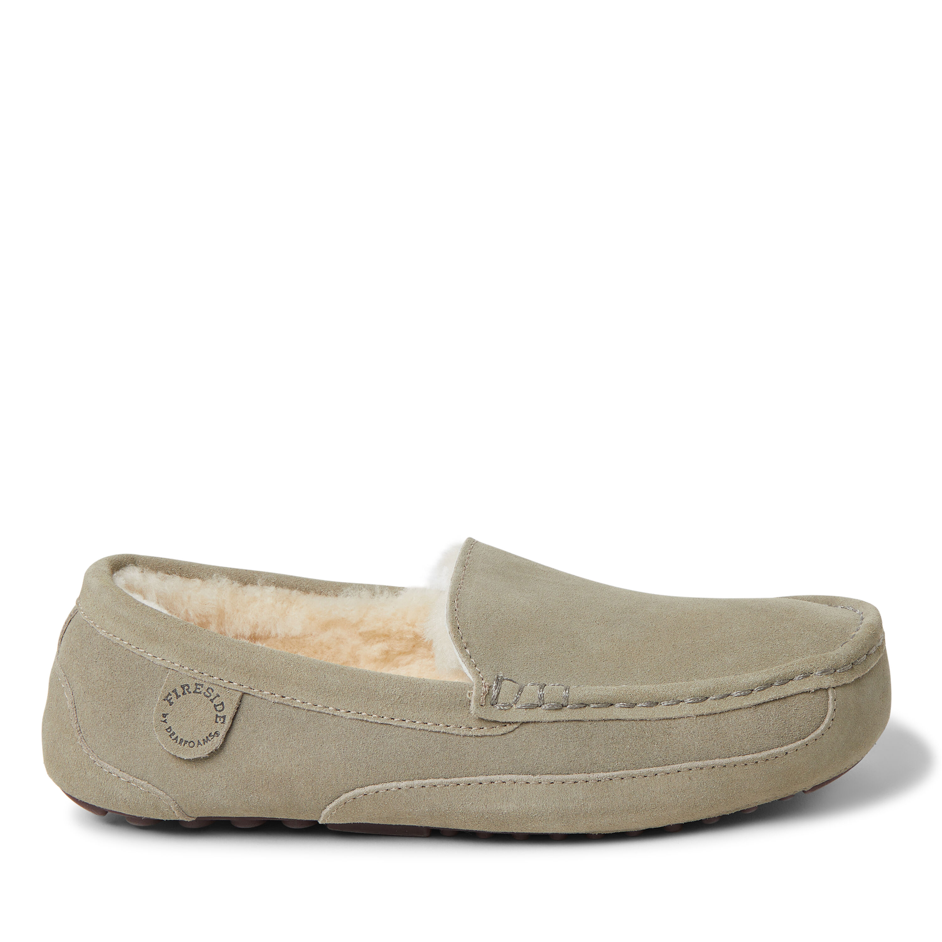 Men's Fireside by Dearfoams Melbourne Genuine Shearling Moccasin Slipper