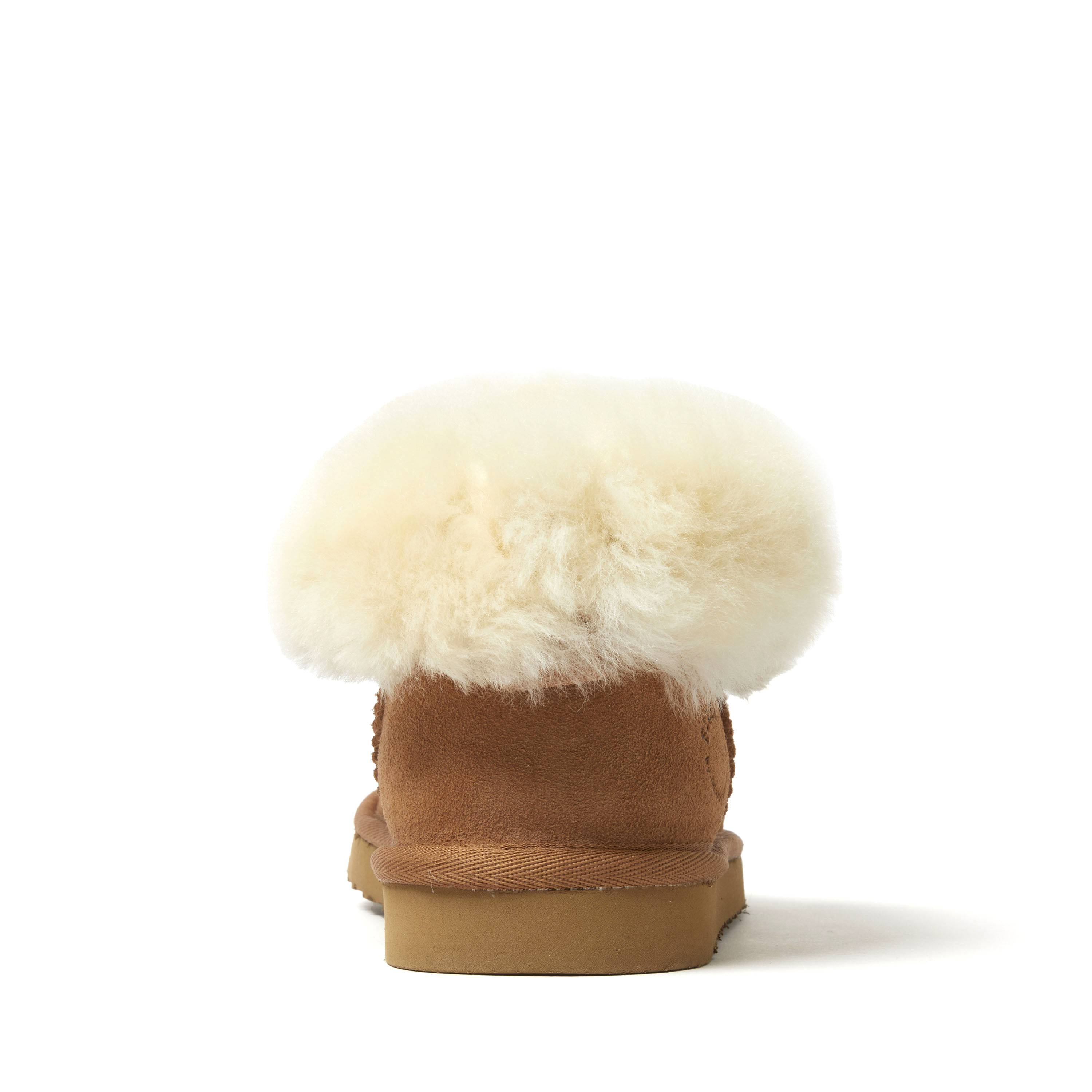 Women's Fireside by Dearfoams Perth Genuine Shearling Foldover Boot Slipper