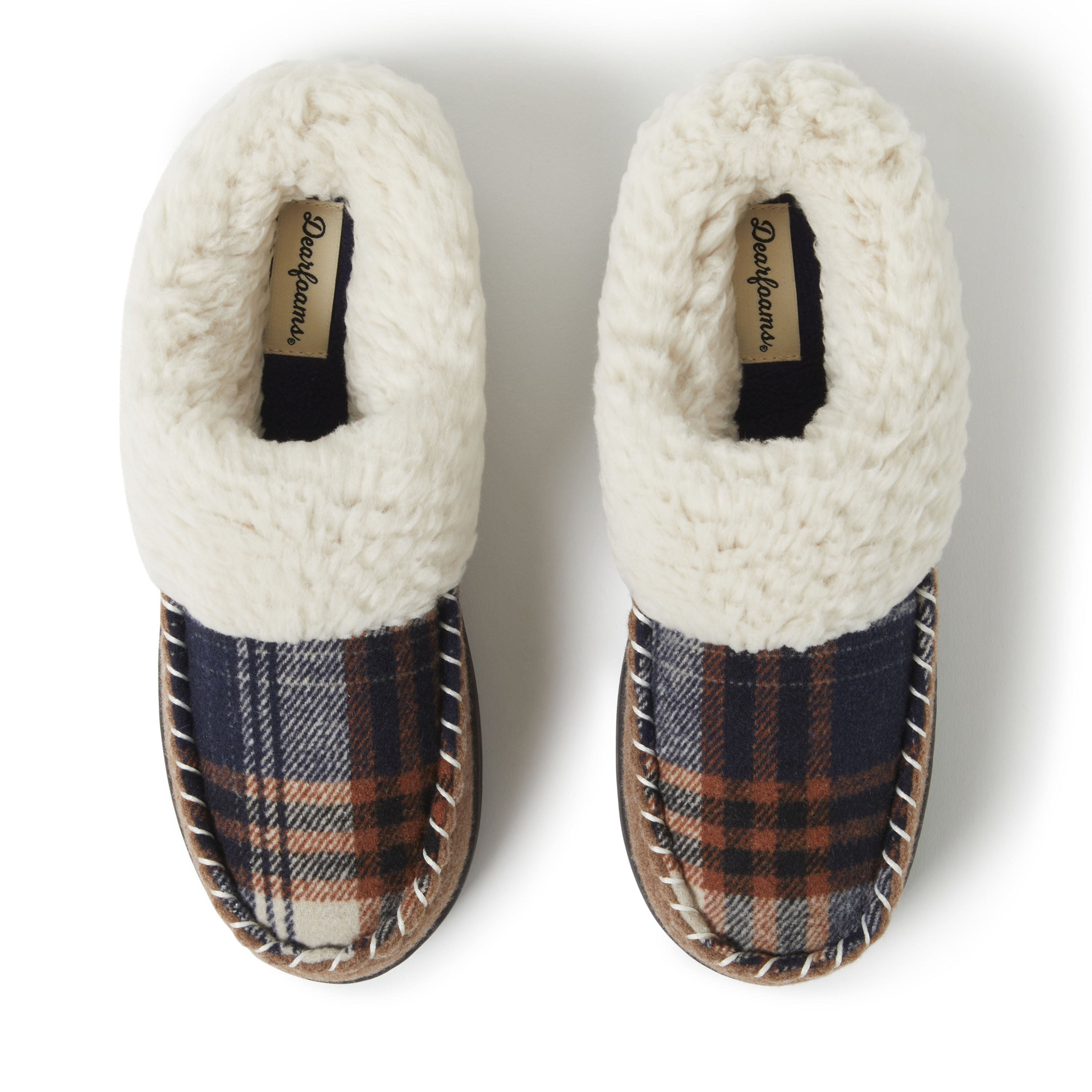 Women s Elaine Blanket Plaid Moc Toe Clog Slipper