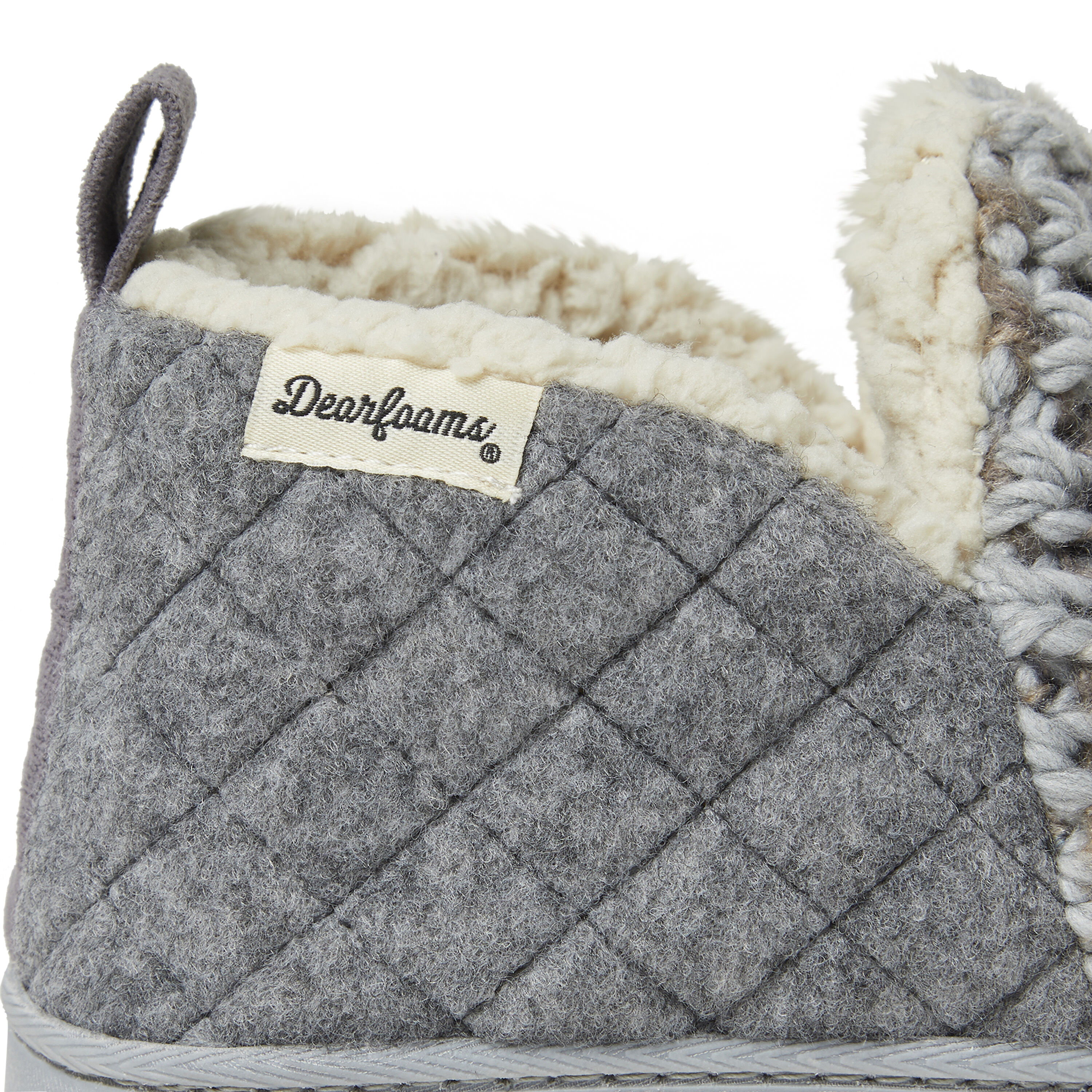 Women's Textured Knit and Microwool Bootie Slipper