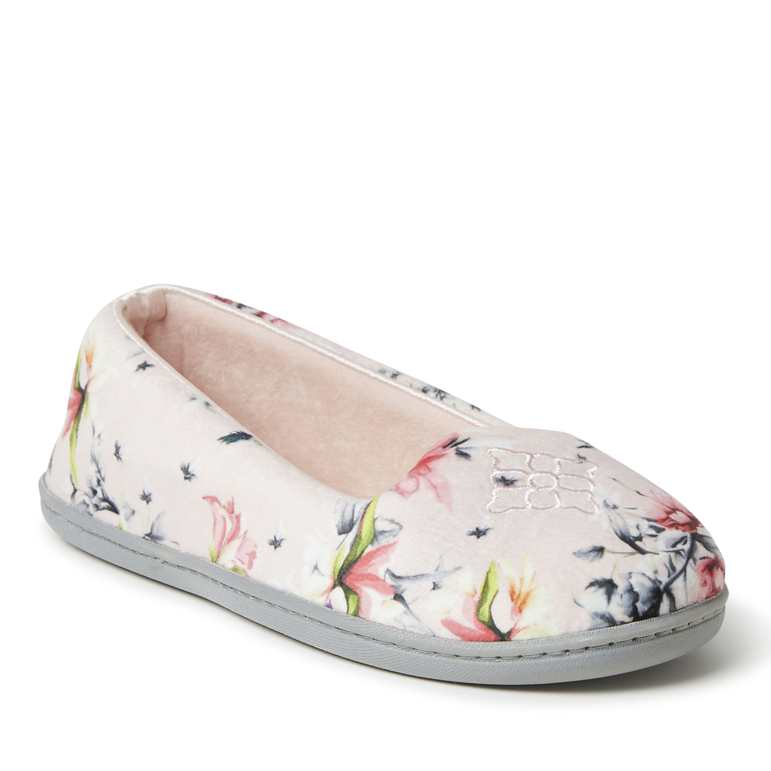 Dearfoams women's microfiber velour closed outlet back slippers